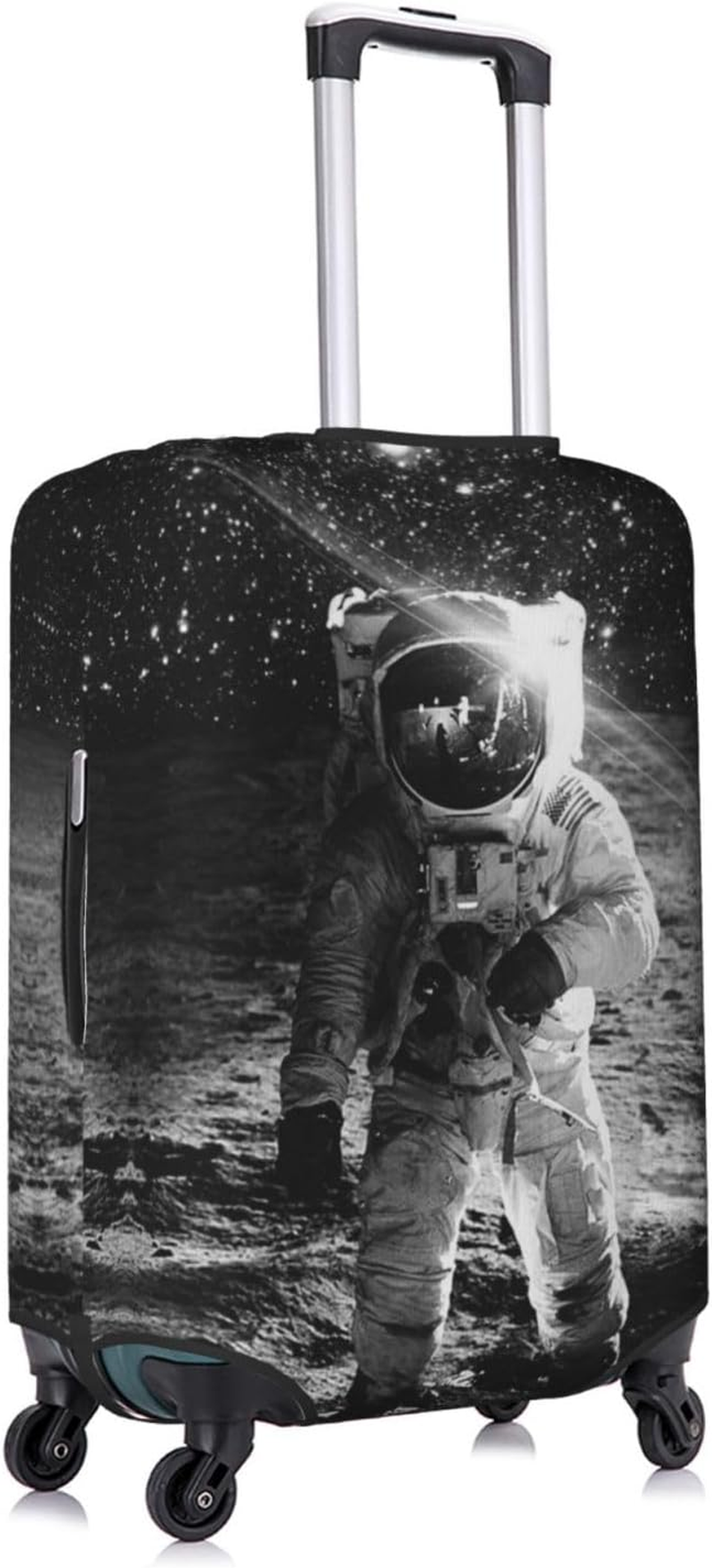Obabo Programmer Programming Code Travel Luggage Cover,Washable Suitcase Cover Protector Anti-Scratch Suitcase Cover Fits 18-32 In, Lunar Astronaut, L image number 1