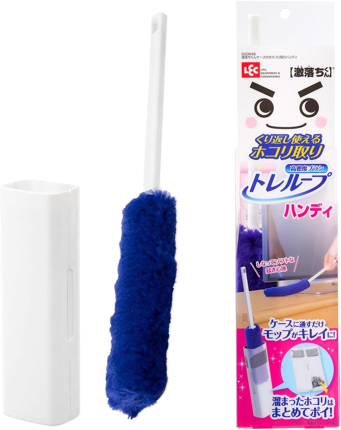 LEC Gekochi-Kun High Density Brush TRE Loop (Handy) Repeatable Dusting/Pass through Case to Clean Your Mop image number 6