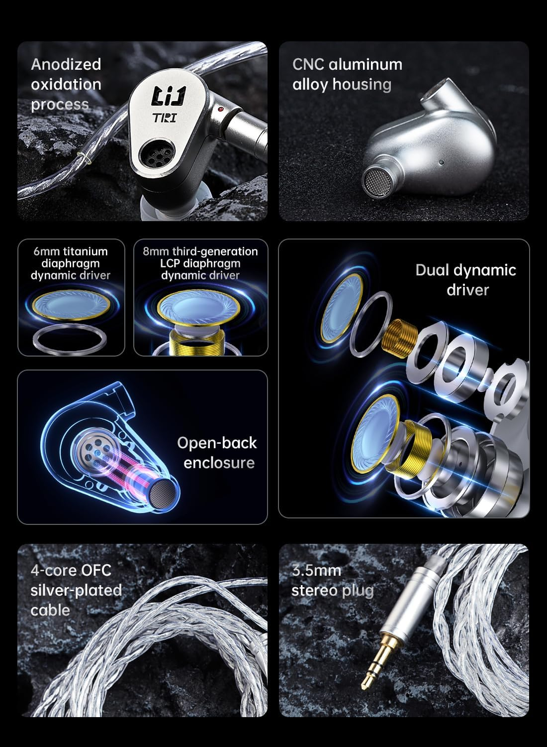 Keephifi TRI Draco Hi-Fi Headphones image number 2