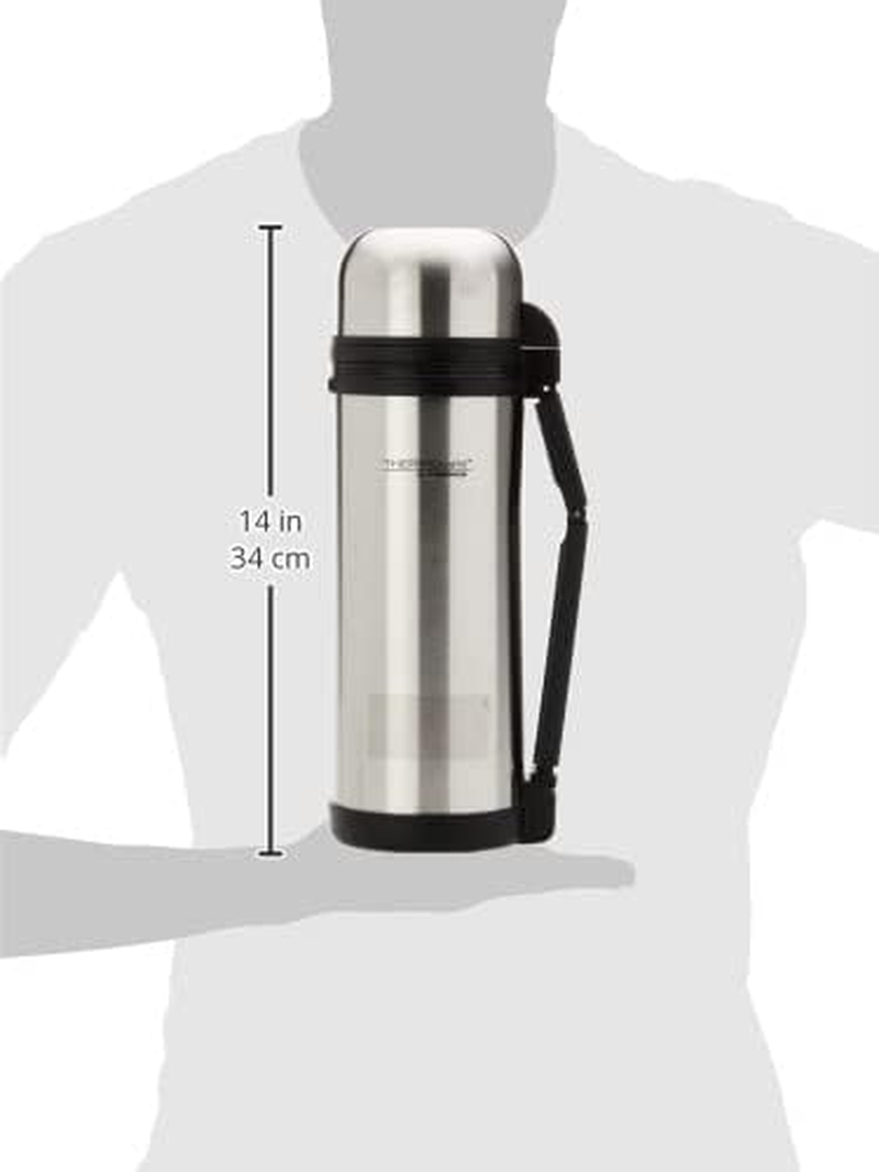 Thermos Vacuum Insulated Food and Drink Flask, 1.8 Liters, Stainless Steel/Black, VAC180 image number 3