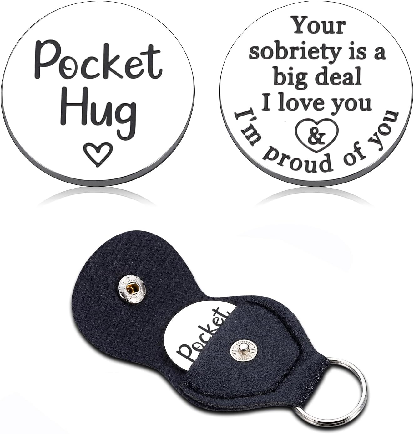 Sobriety Gifts for Women Men 1 Year Sobriety Coin Gifts One Year Anniversary Sober Gifts for Women Men Alcoholics Anonymous Gifts for Male Female Recovery Cancer Sentimental Gifts Double-Sided, image number 4
