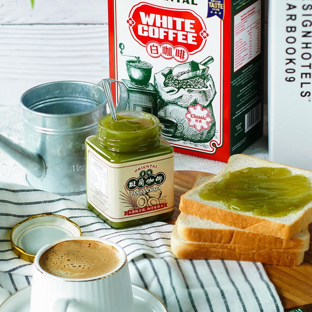 Oriental Kopi Pandan Kaya Cocounut Pandan Jam Spread Traditional Pandan Flavour Smooth Delightful Halal Certified for Bread Toast 270G - Pandan image number 1