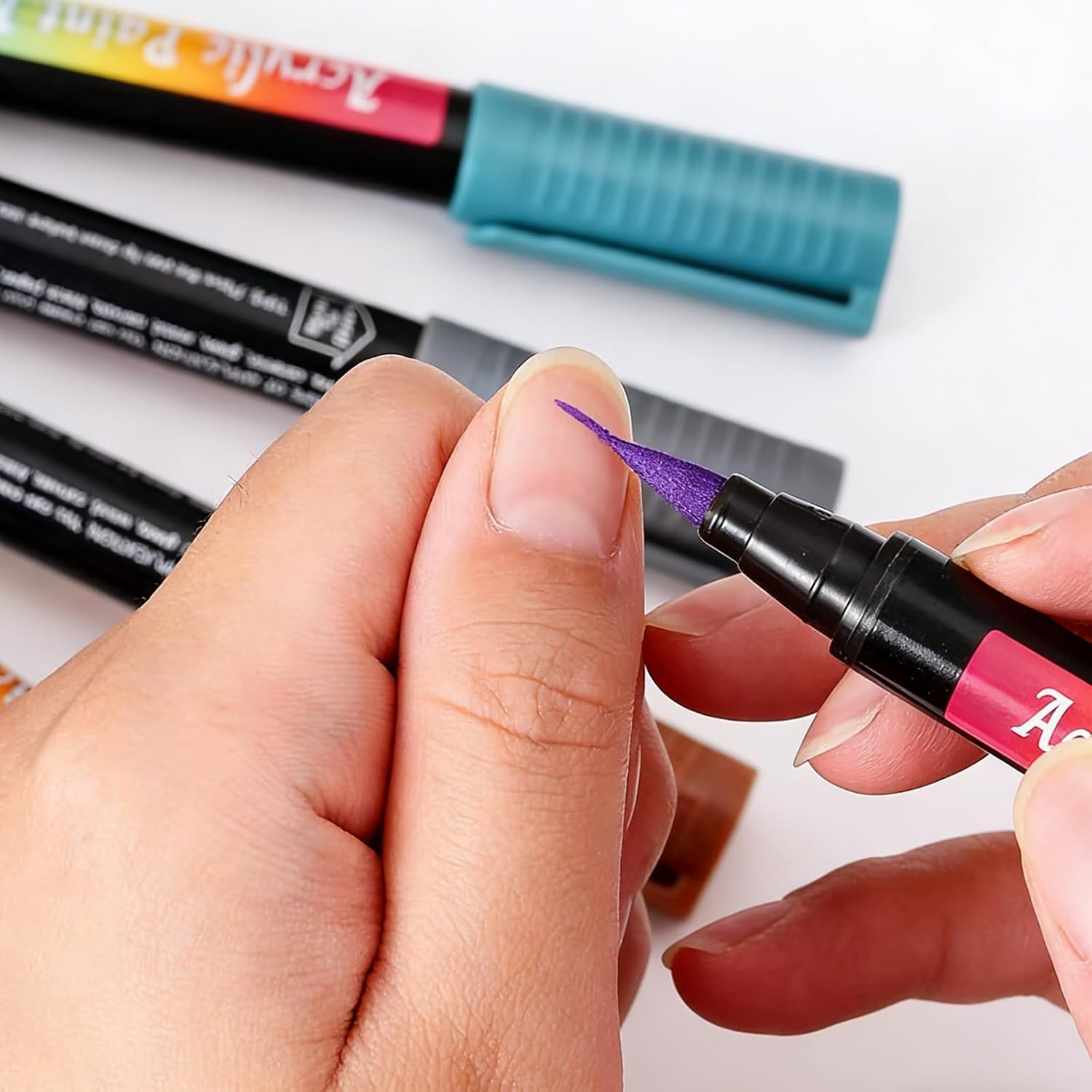 12 Nail Art Pens, Safe Nail Art Marks for Girls, Nail Art Pens for Girls to Wash, Suitable for Children'S Manicures, Diy Handicrafts, Party Activities, Non-Toxic and Easy to Use image number 3