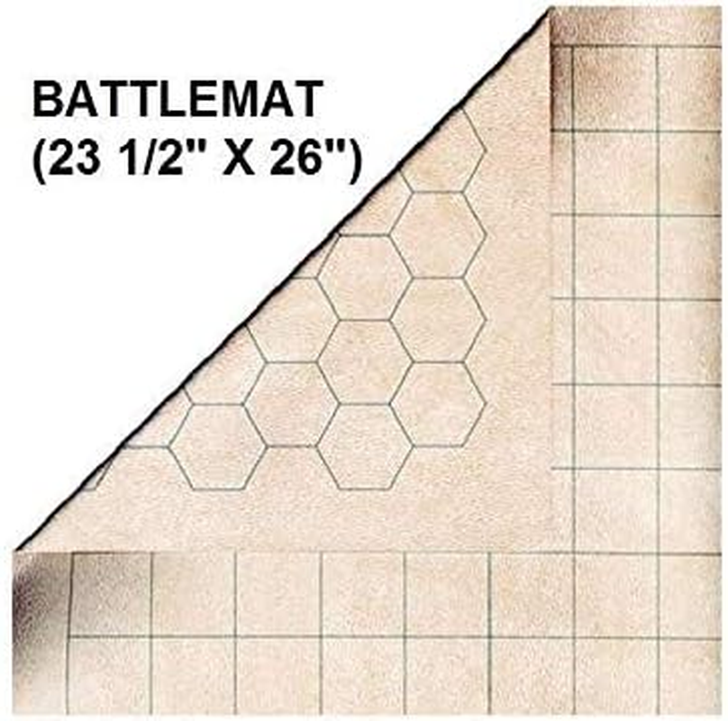 Chessex CHX 96246 Reversible Battlemat 1 Squares and 1 Hexes (23 1/2 X 26) image number 2