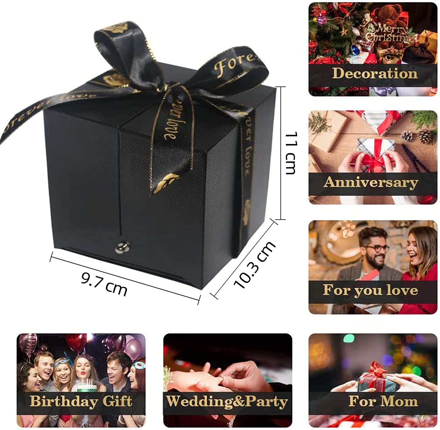 TOJUNE Preserved Real Eternal Rose with I Love You Necklace 100 Languages Handmade Artificial Flower for Her Mother'S Day Christmas Thanksgiving Romantic Anniversary Valentine'S Birthday Gifts (Red) image number 2