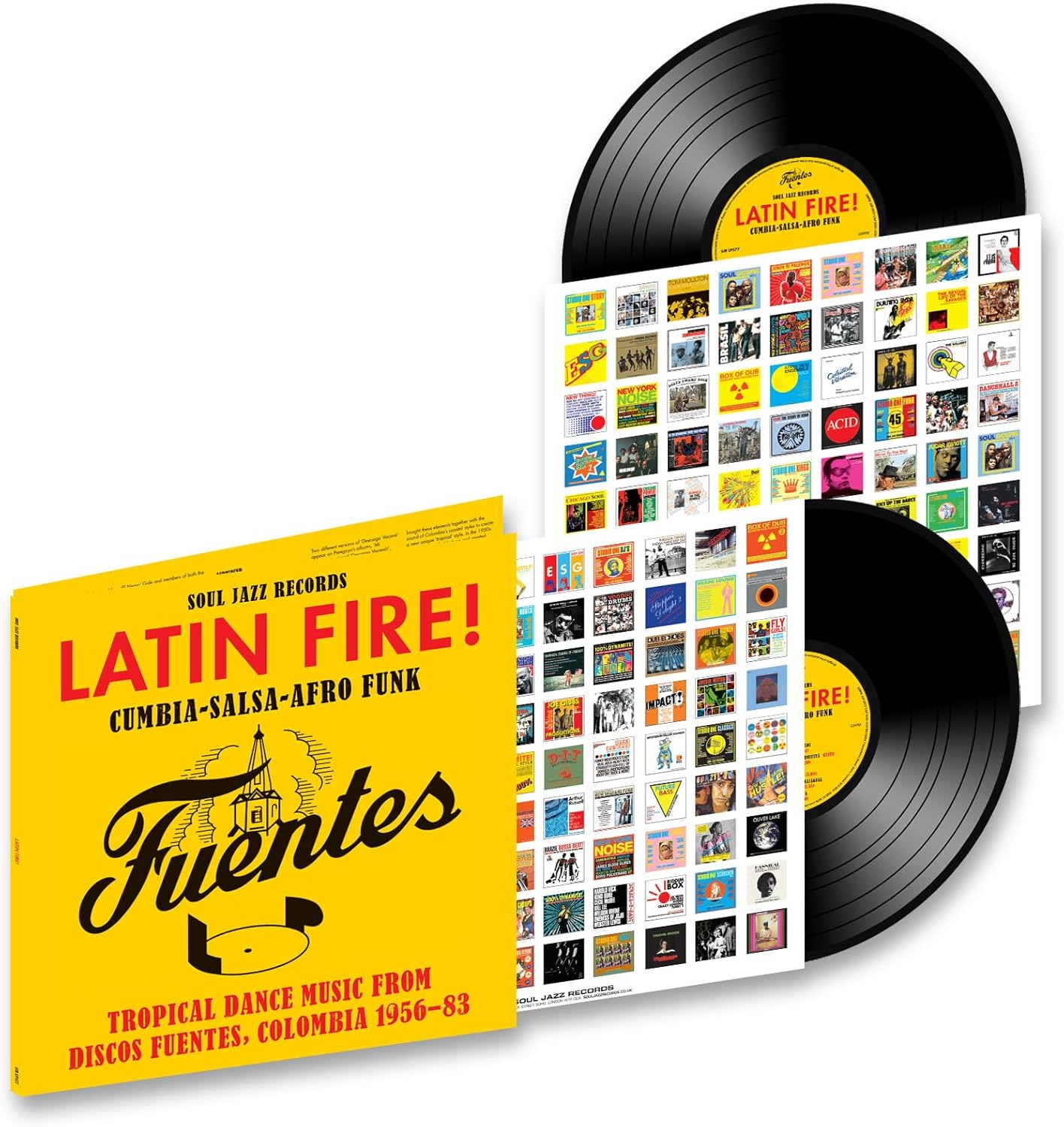 LATIN FIRE! Cumbia&ndash;Salsa&ndash;Afro-Funk: Tropical Dance Music from Discos Fuentes, Colombia 1956-83 (2LP)