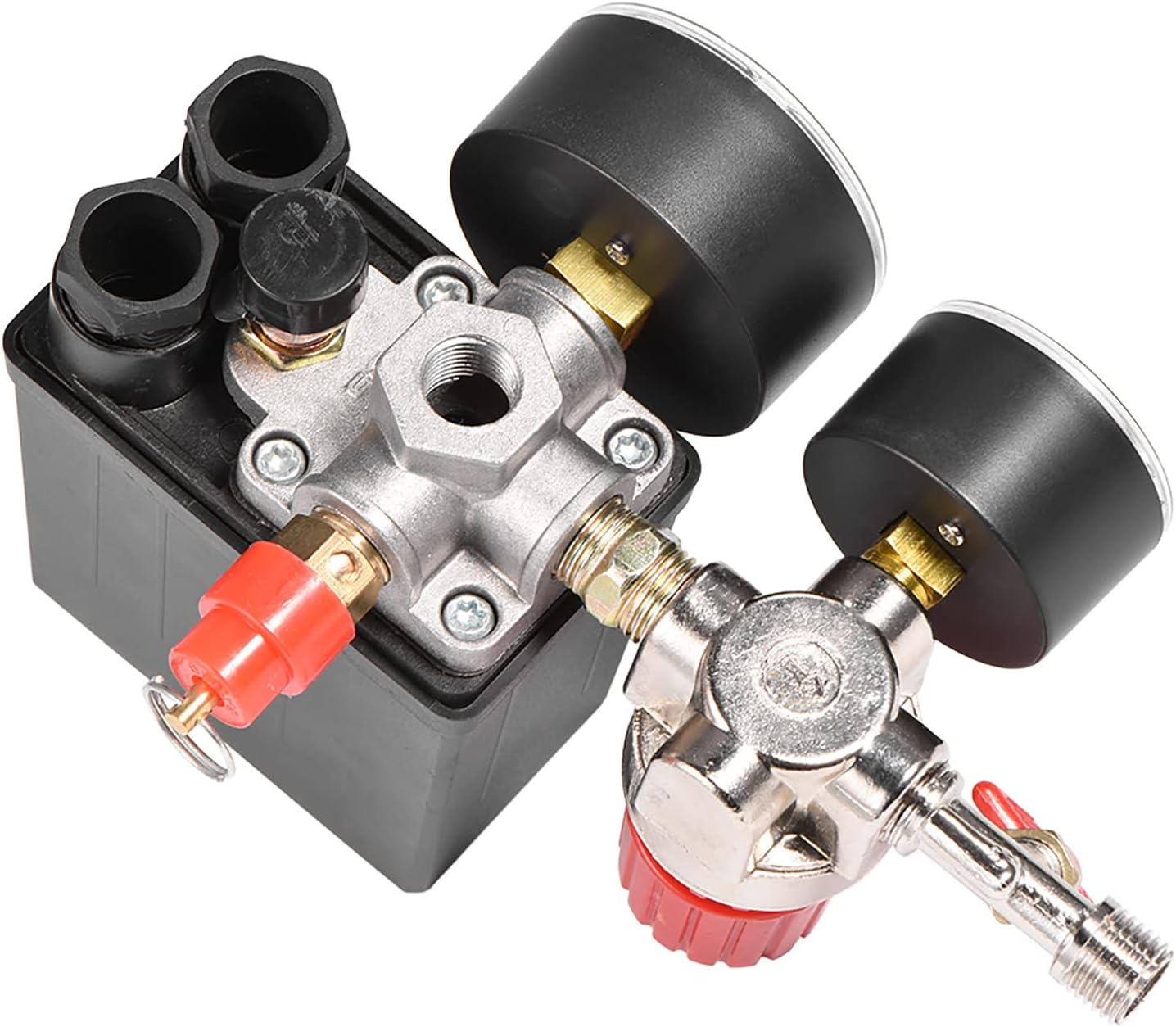 Hyuduo Air Compressor Control Valve with Pressure Regulator and Safety Valve &ndash; High Precision Fast Response Overflow Port Piston V-Type Sealing Ring Kit image number 5