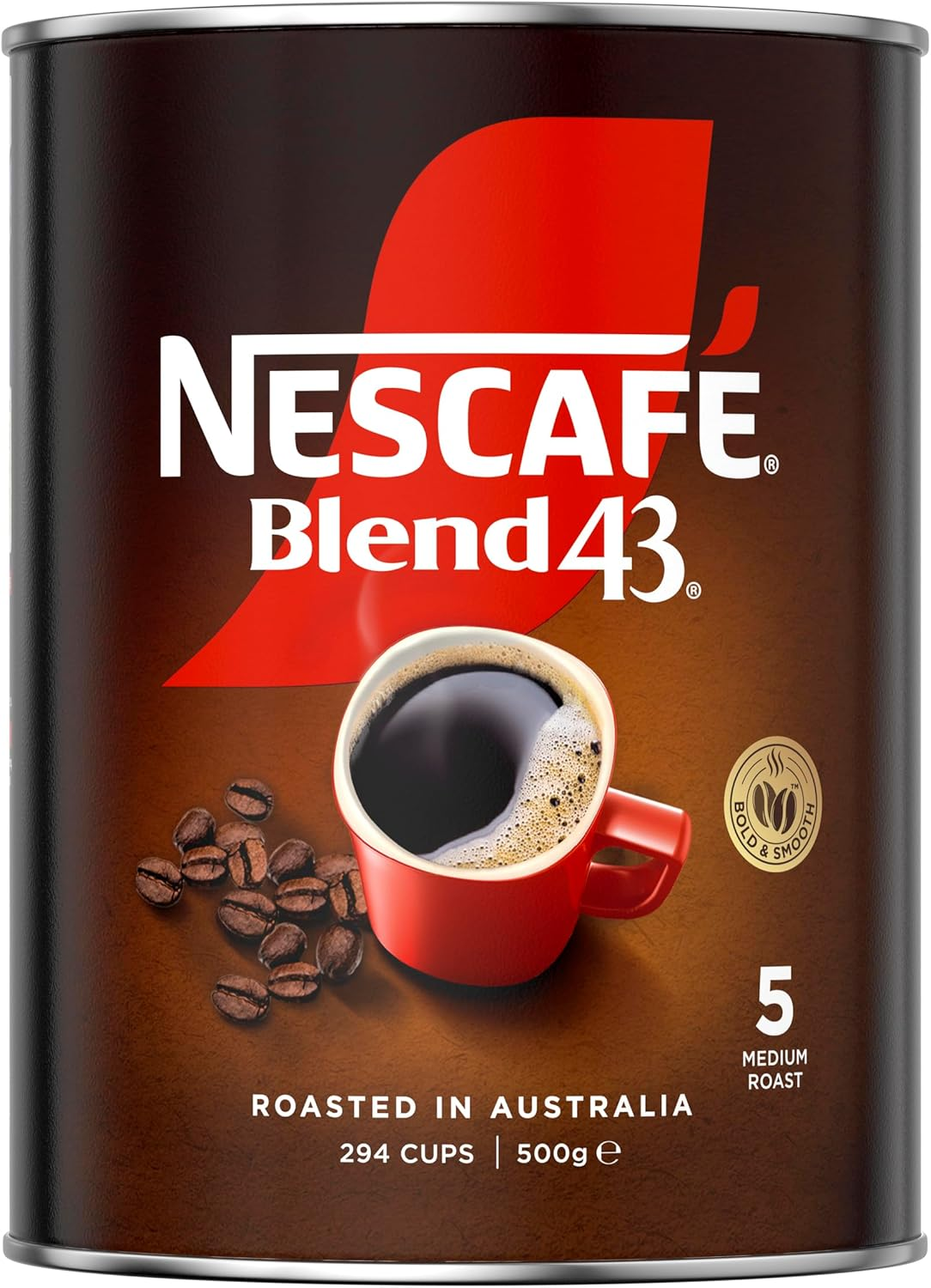 NESCAF&Eacute; Blend 43 Original Instant Coffee 500G Tin image number 3