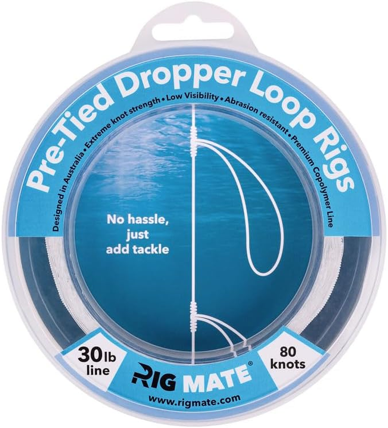Pre-Tied Dropper Loop Rigs - 30 Lb. Tested Fishing Line Spool - 80 Loops 18 Inches Apart with 5.5 Inch Loop Size - Perfect for Saltwater & Freshwater Fishing. Perfect for Snapper & Other Game Fishing. image number 5