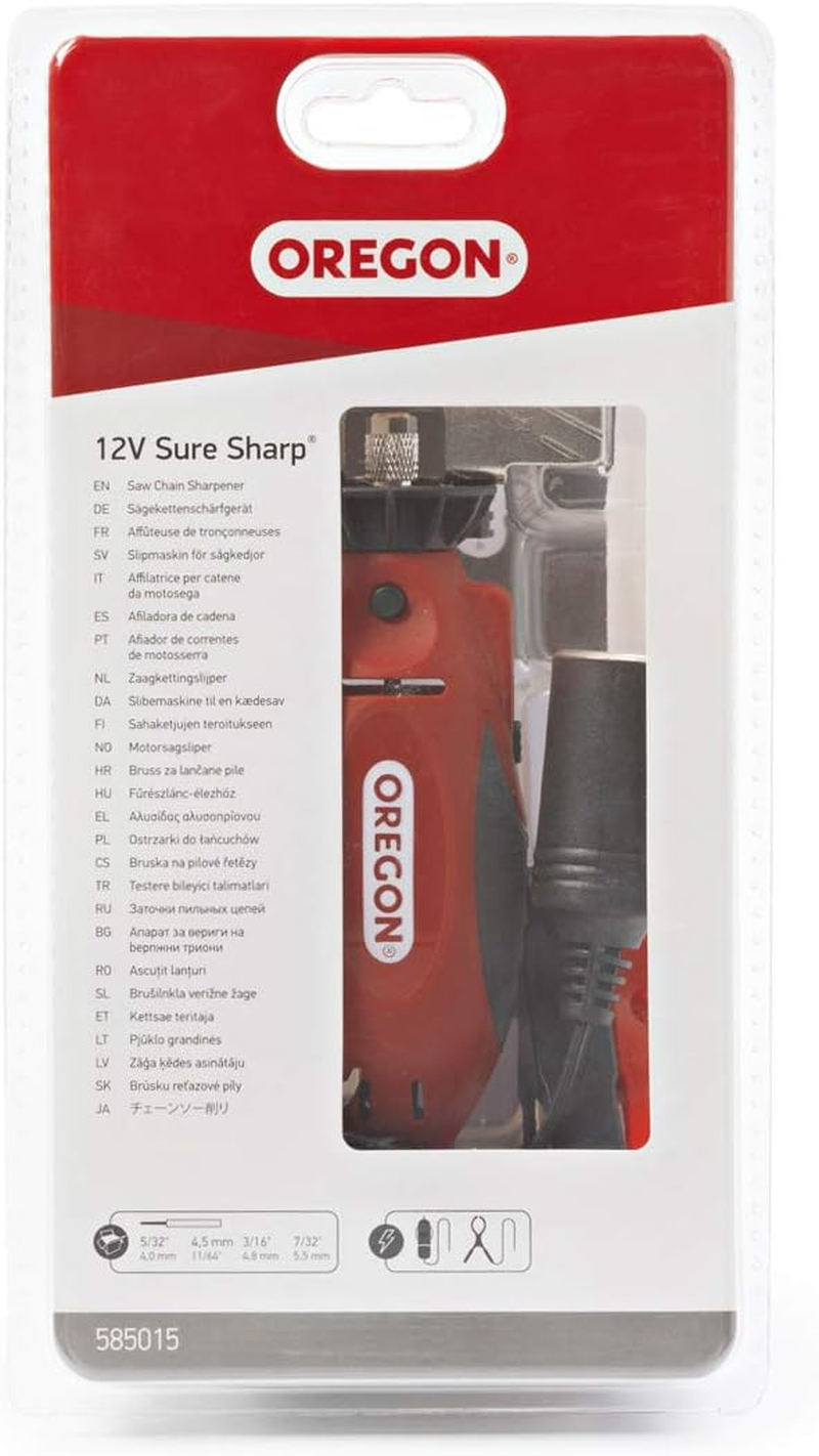 Oregon 12V Sure Sharp Electric Chainsaw Chain Sharpener & Chain Grinder, Universal Chain Saw Sharpening Device & Maintenance Sharpening Tool (585015) image number 1
