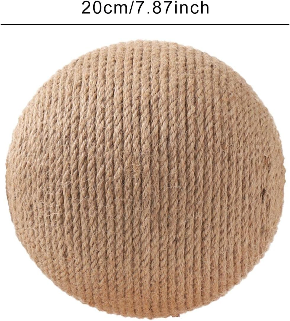 Cat Scratcher Toy Ball - Natural Sisal Cat Scratching Ball,Cat Scratching Ball for Cats & Kittens, Interactive Solid Wood Scratcher Indoor Cats Toy for Small Medium Pet Cat 通用 image number 6
