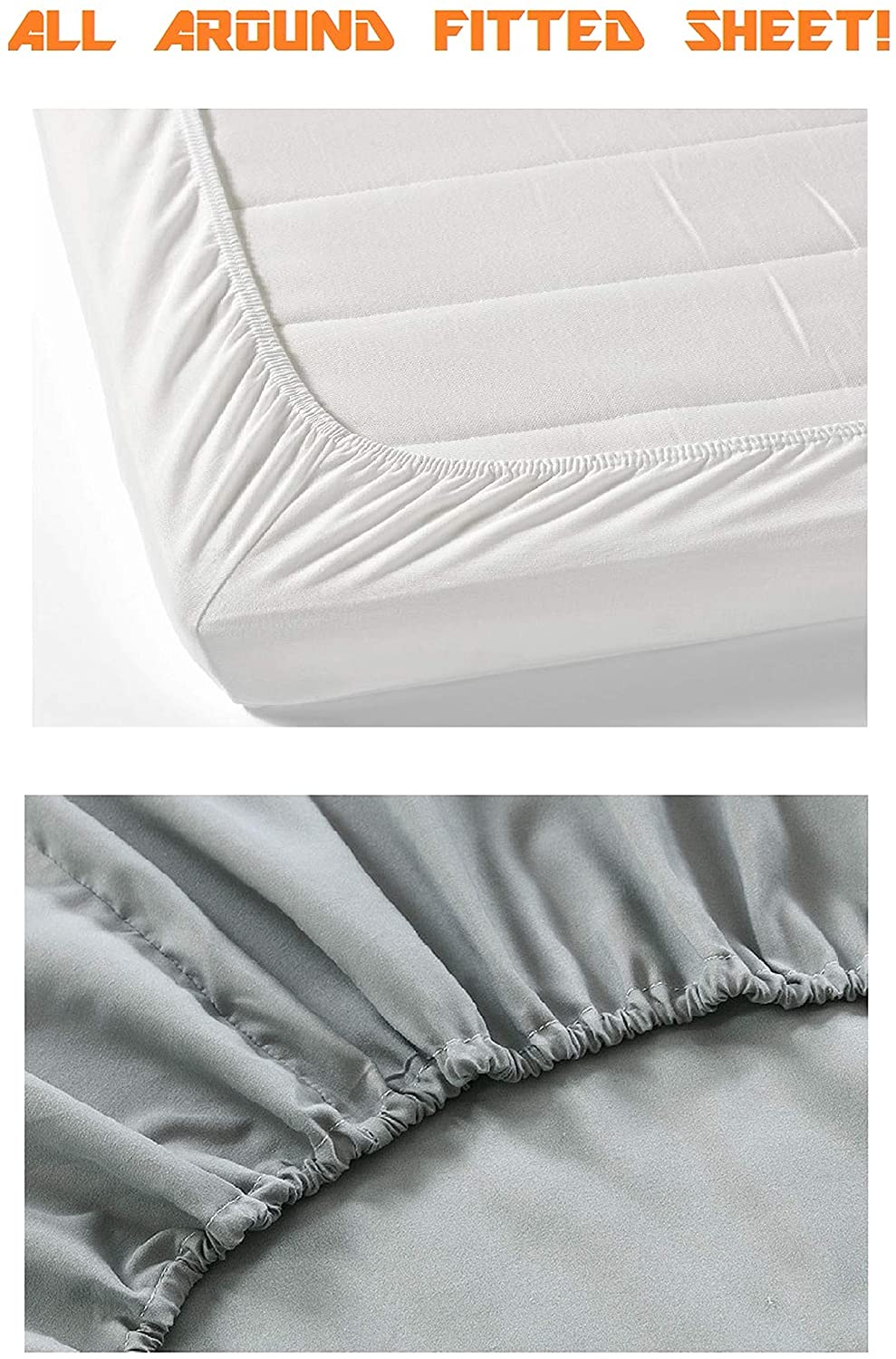 Elegant Comfort Luxury Soft 1500 Premier Egyptian 4-Piece Premium Hotel Quality Wrinkle Resistant Coziest Bedding Set, All around Elastic Fitted Sheet, Deep Pocket up to 16Inch, Queen, Rust image number 6