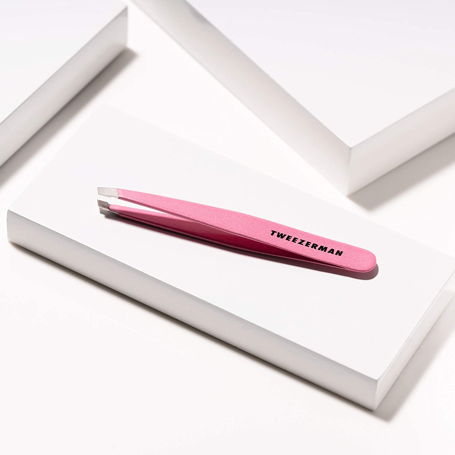 Tweezerman Exclusive Dusty Rose Slant Tweezer - Hair Removal Tweezers, Stainless Steel image number 5