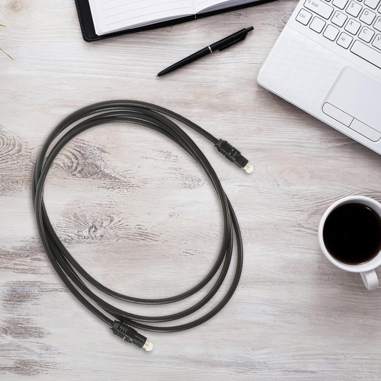 Veemoon 2Pcs 1.5M Fiber Optical Audio Cable Male to Male Cord Digital Optical Cable for Tv Home Theater Game Console Soundbar image number 2