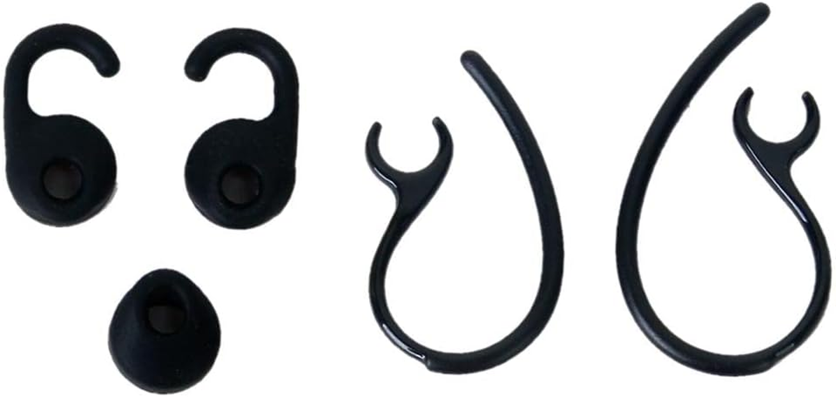 P Prettyia Replacement Eartips for Jabra Easygo/Easycall/Clear/Talk Bluetooth Headset (3-Piece Gel Earphones + 2 Piece Ear Hooks) image number 6