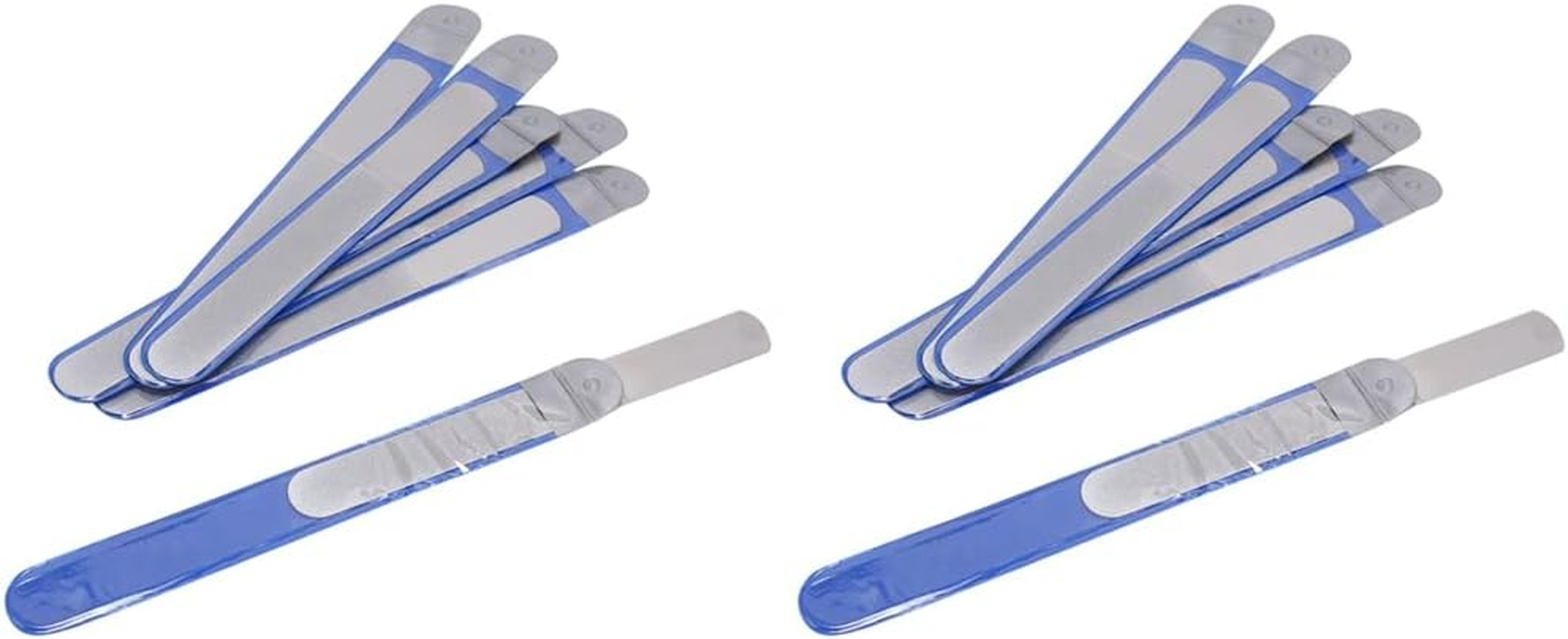 Mellisso 12 Pieces Stainless Steel Nail File Double-Sided Diamond Nail File Metal Nail File Manicure File for Family and Travel image number 4