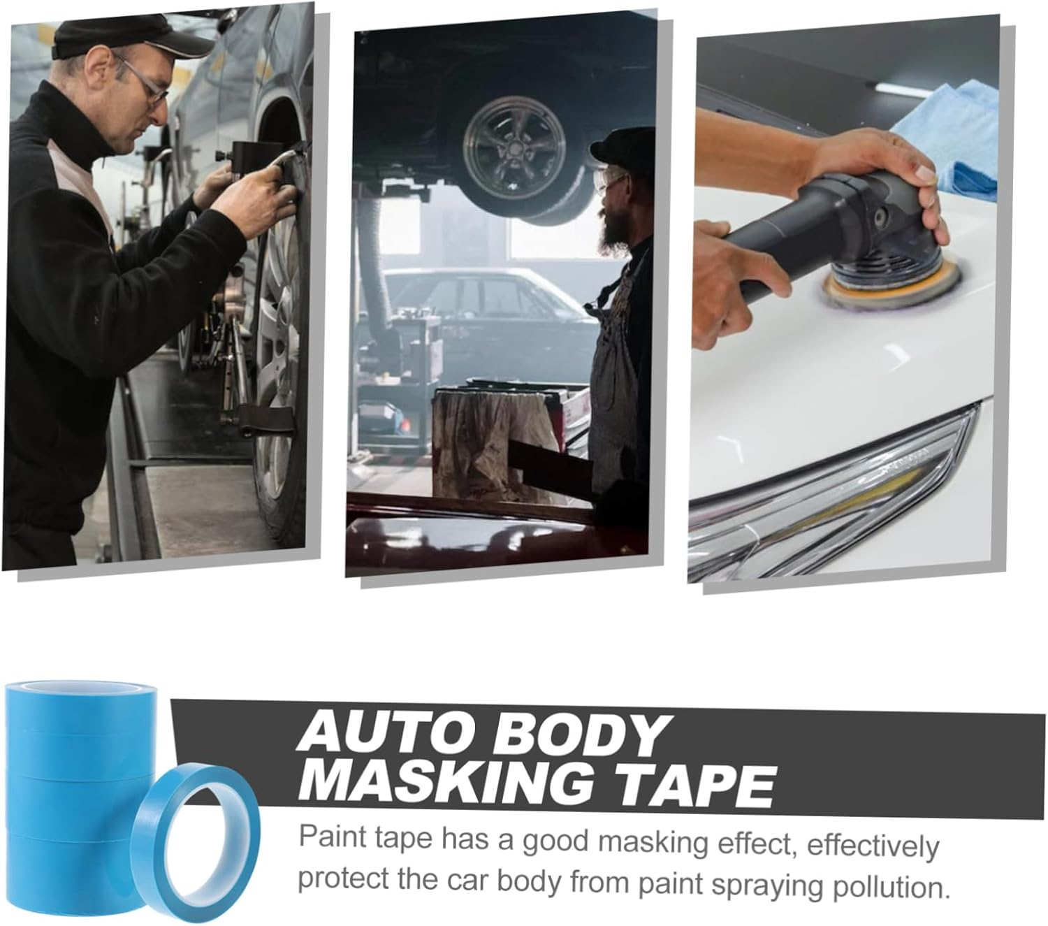 Anneome 5Rolls Gaffer Tape for Automotive Thick Masking Tape Resistant to Tear image number 1