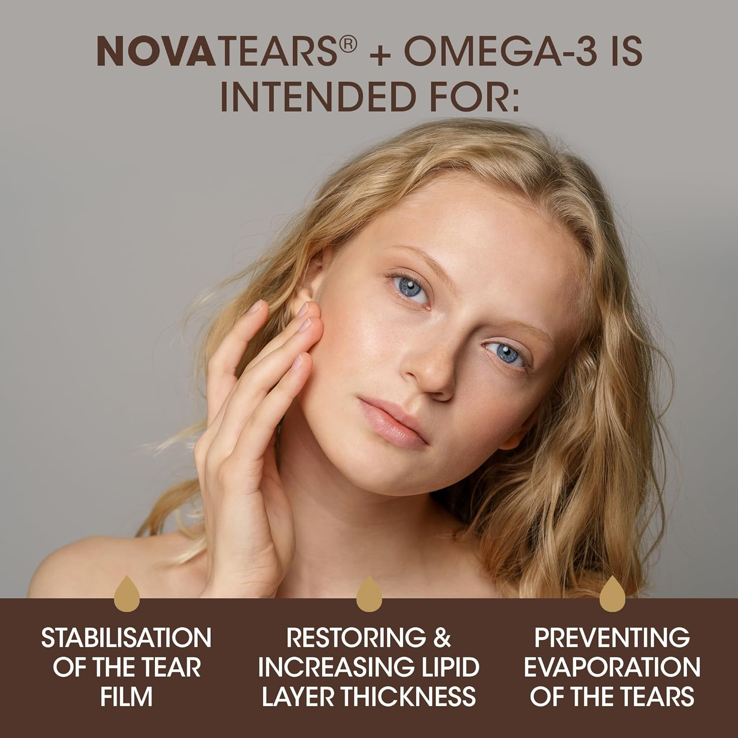 Novatears with Omega 3 - Lubricating Eye Drops to Relieve Dry Eye. Non Irritating. Non Blurring. No Stinging Dry Eye Drops