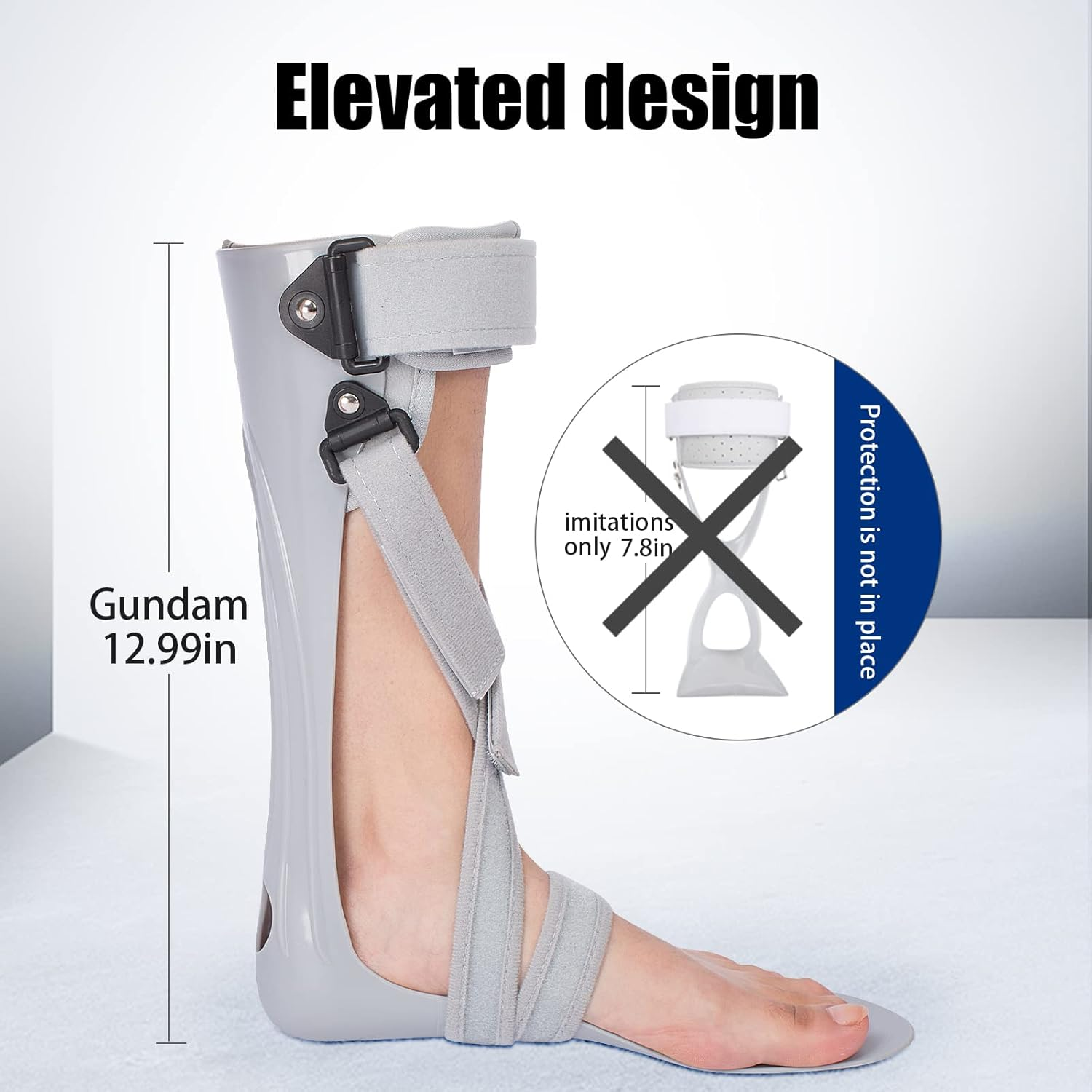 AFO Foot Drop Brace Splint Ankle Foot Orthosis Walking with Shoe or Sleeping for Stroke Hemiplegia (Large-Left) image number 4