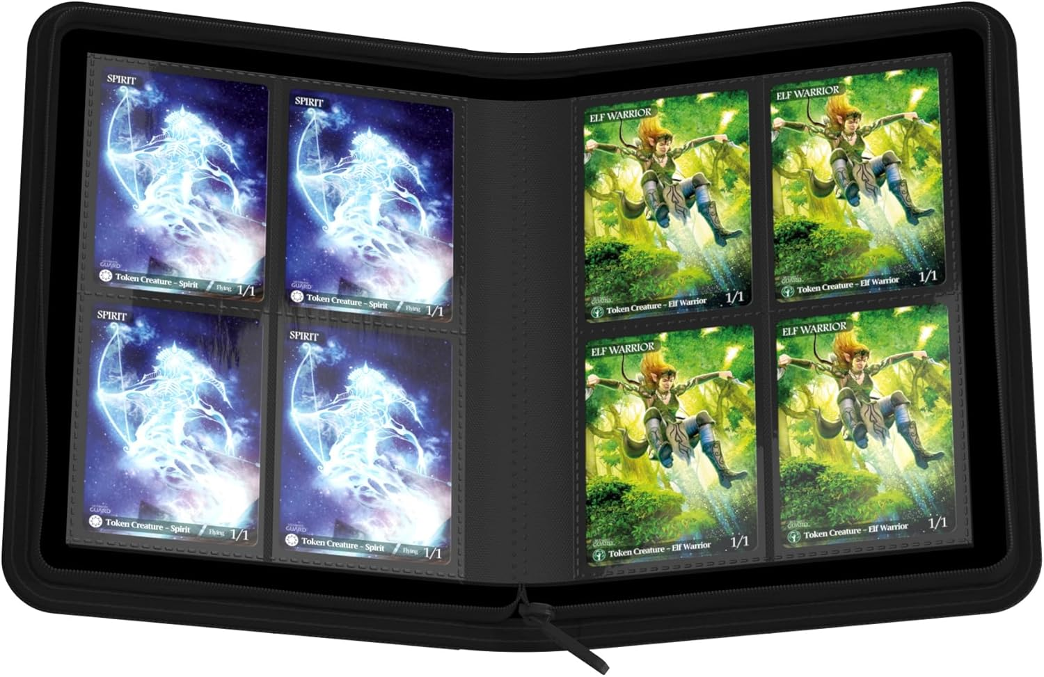 Ultimate Guard UGD010351 4-Pocket Zipfolio, Xenoskin, Black