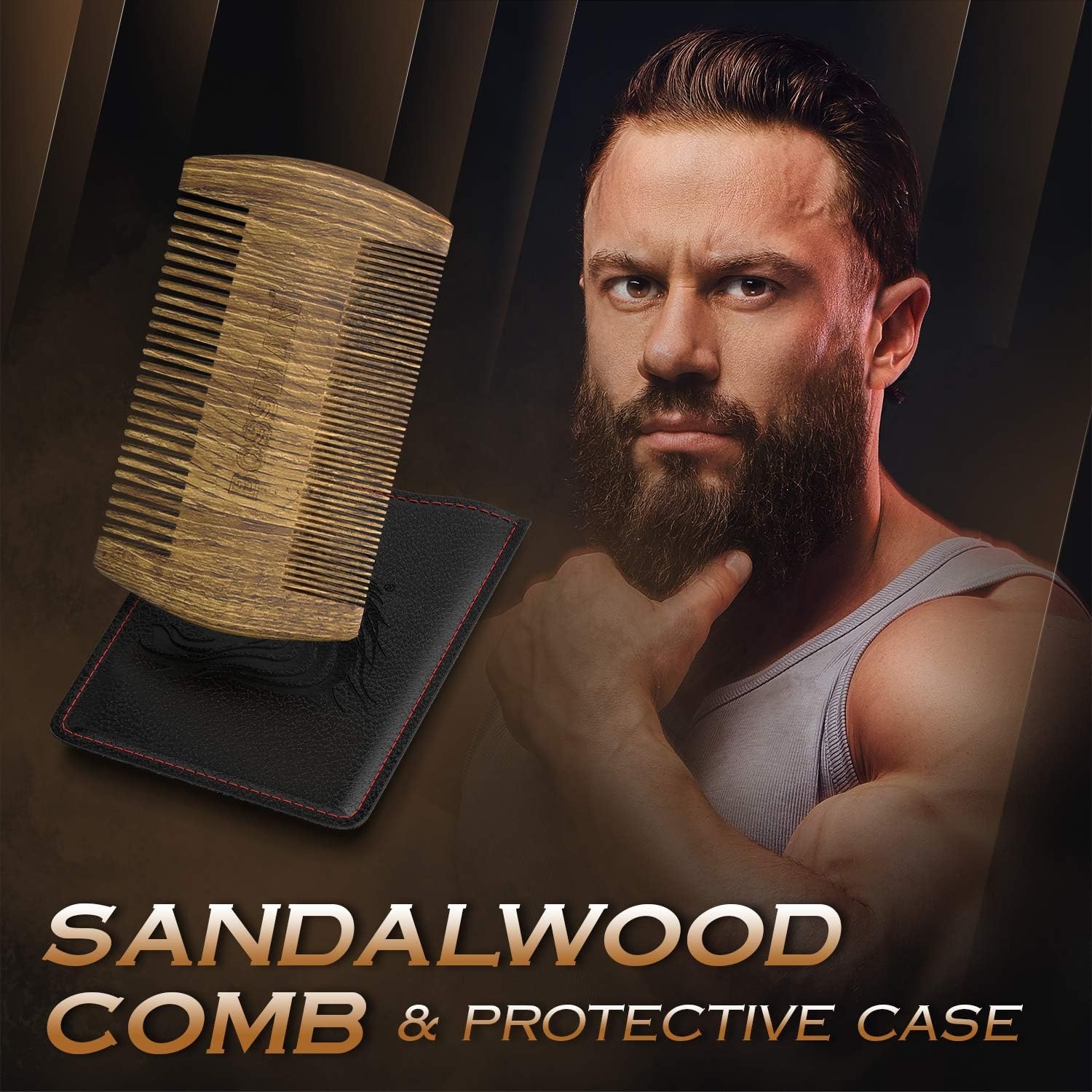 Bossman Pocket Sandalwood Beard Comb image number 6