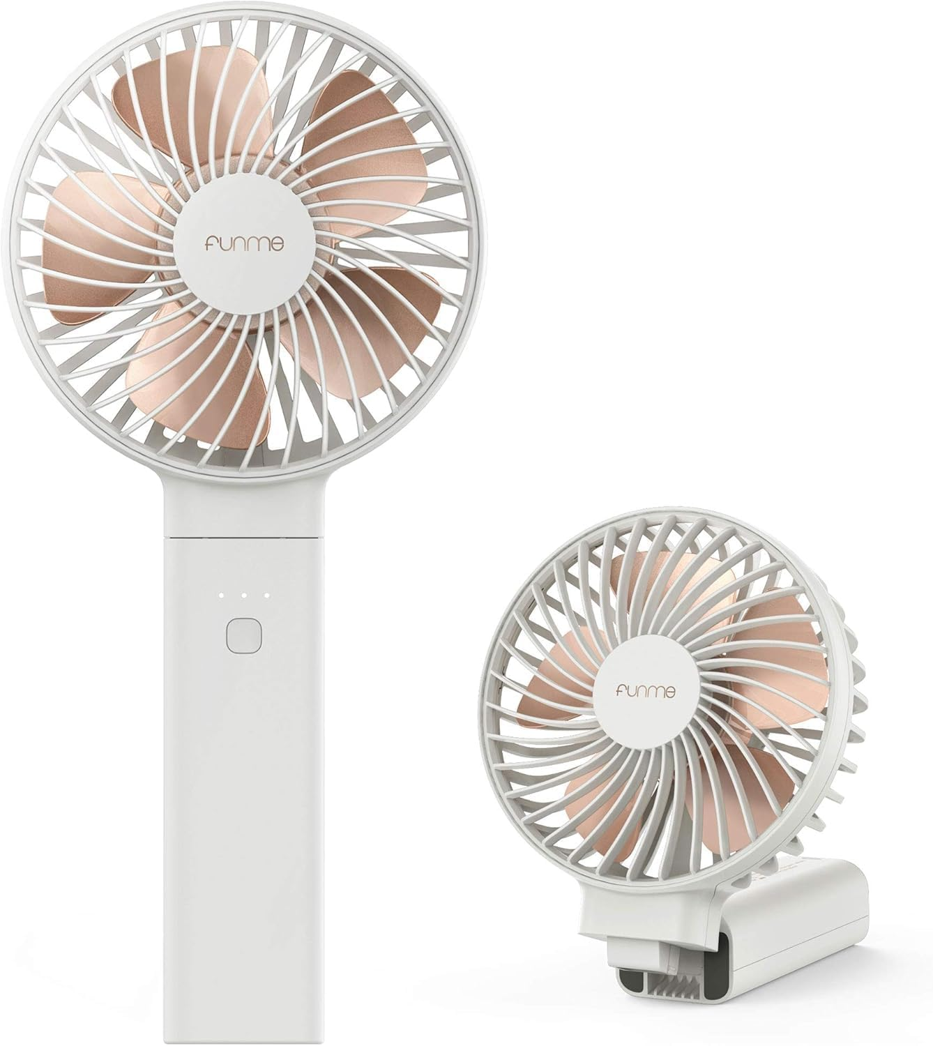 Funme Handheld Fan 5000 Battery Portable Strong Wind Fan Rechargeable, 20 Hours Quiet Foldable USB Desk Fan, 4 Speed Powerful Personal Hand Fan Exquisite for Girl Makeup Office Indoor Outdoor Holiday image number 2