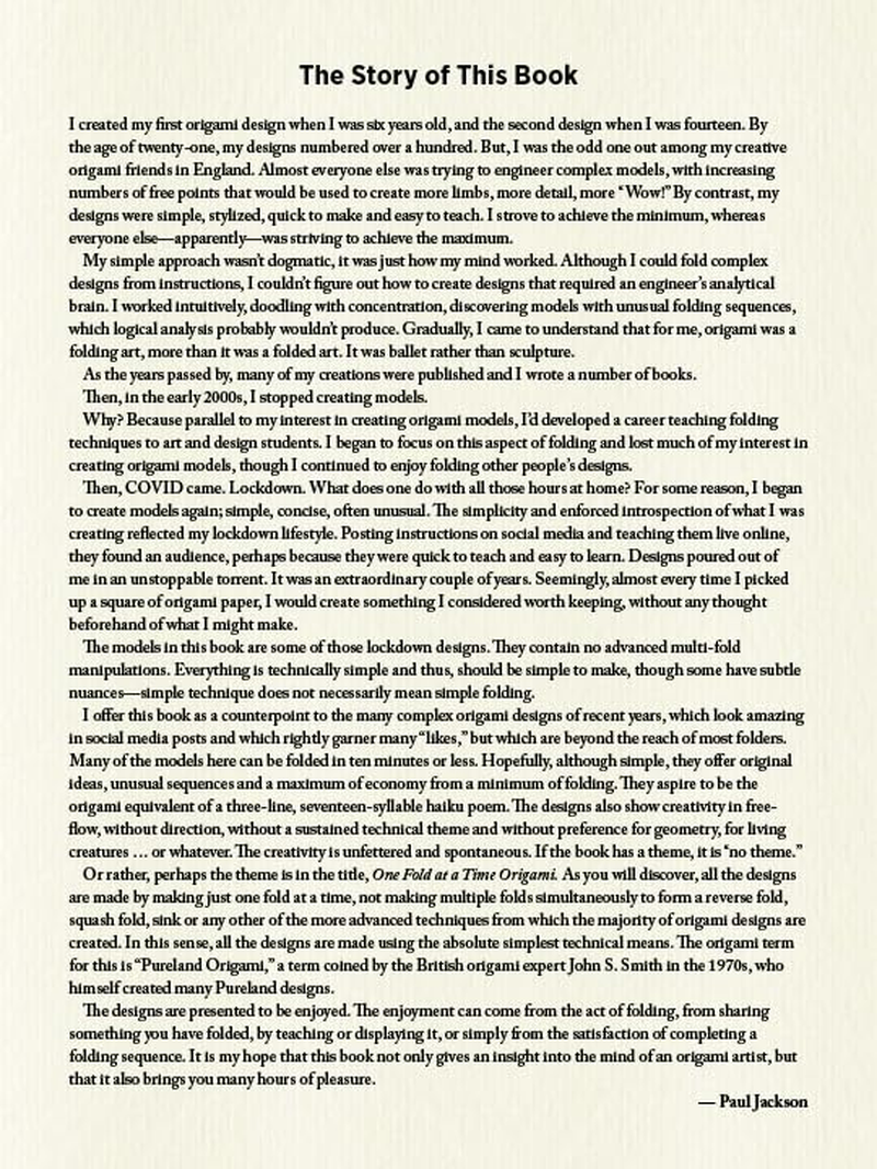 One Fold at a Time Origami: 36 Easy Models for First-Time Folders image number 2