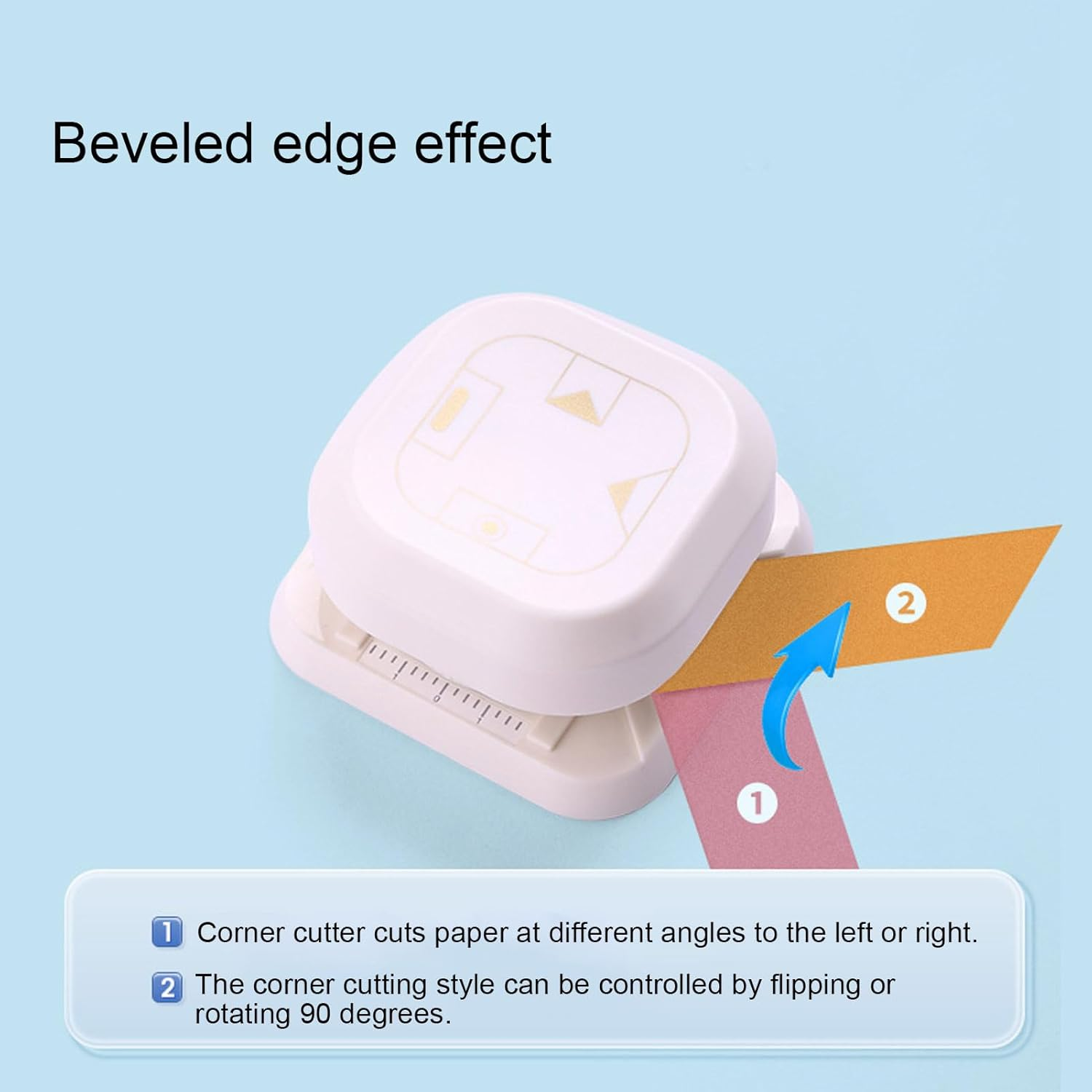 Corner Punch, 3-In-1 Hole Punch and Cutter for Paper Crafts, Scrapbooking, DIY Projects with Bottom Storage for Cleanup, ABS Material, Suitable For image number 3