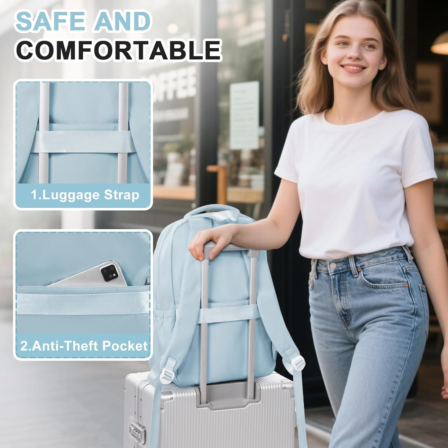 HYC00 School Backpack Women Backpack Casual School Backpacks Teenagers Backpacks School Backpack School Boy Girl Backpack College Backpack Women Backpack Laptop Computer