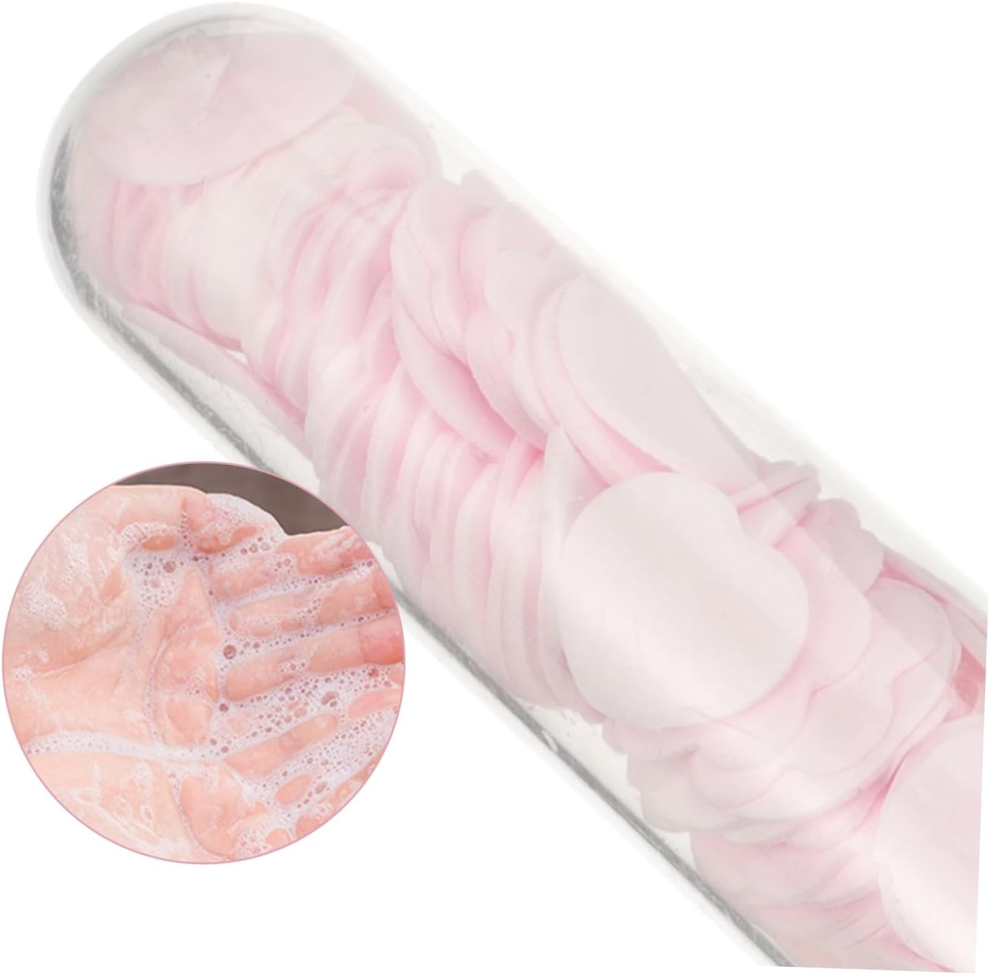 Yardwe 5Pcs Travel- Leaves Disposables Scented Foaming Soap Body Petals Bubble Bath image number 5