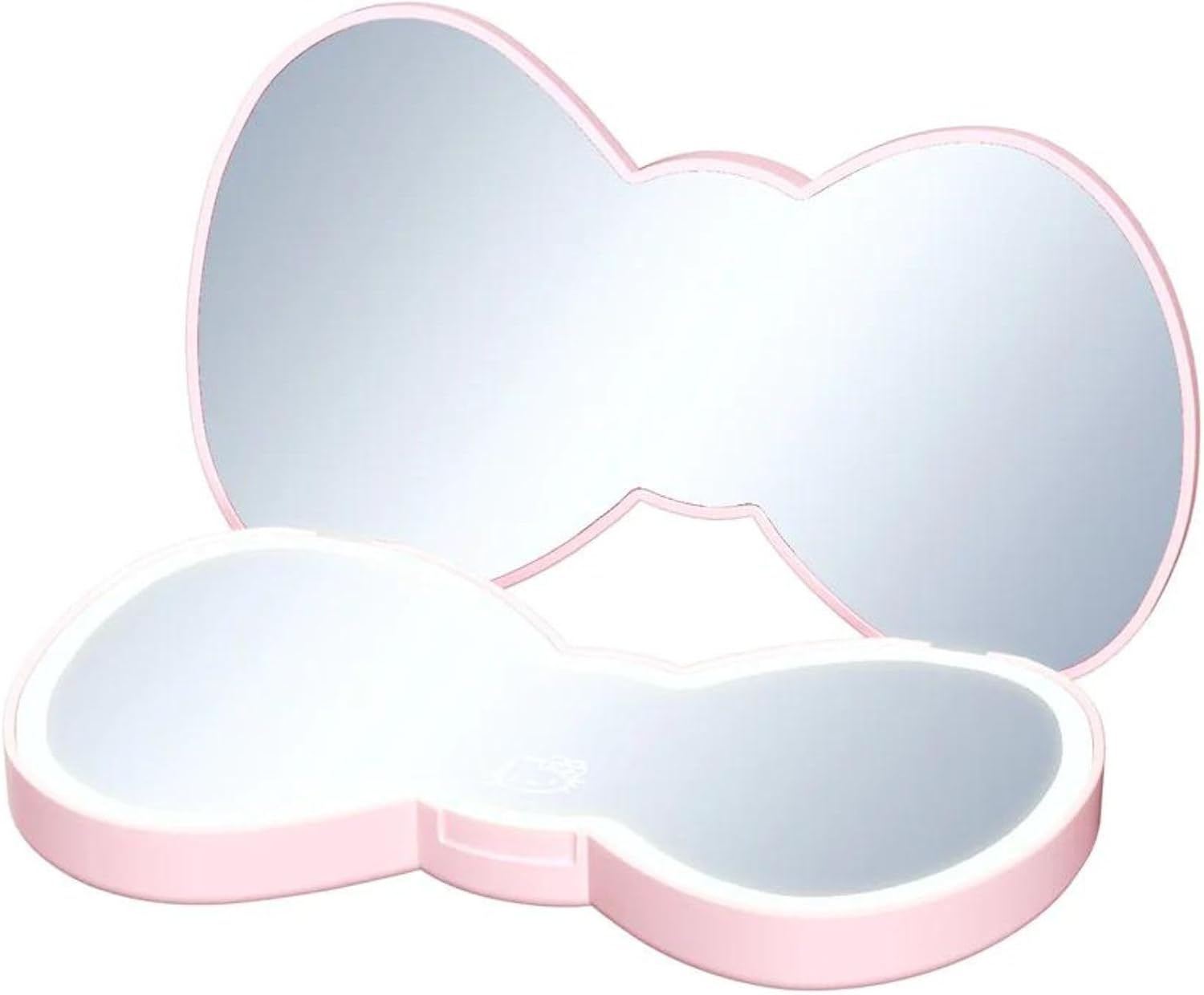 Impressions Vanity Hello Kitty Bow LED Compact Mirror, Double Sided Cute Travel Makeup Mirror, Soft Touch Button with Slide down Auto Shut off (Small) image number 2