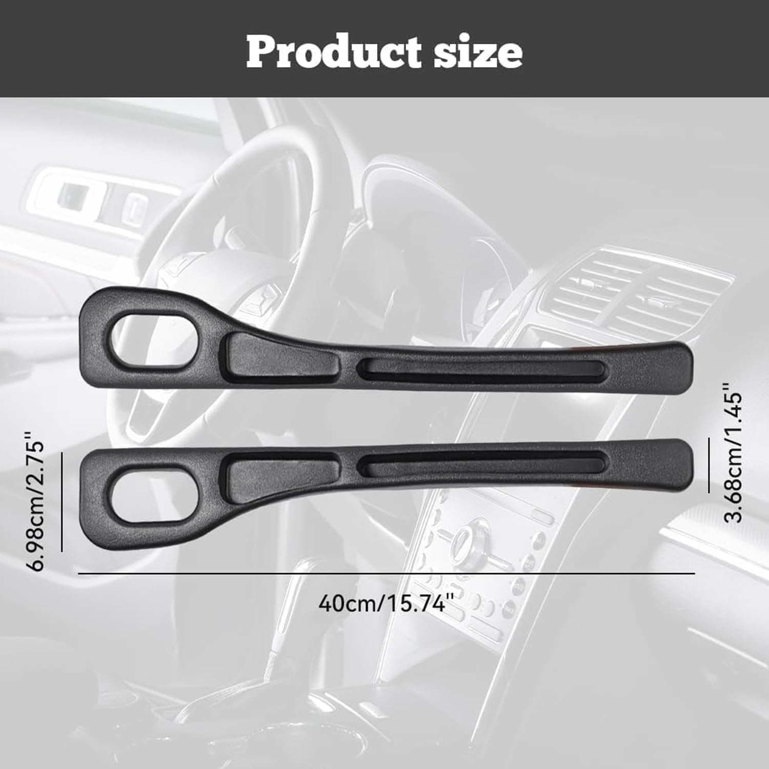 Car Seat Gap Filler Organizer, Car Gap Filler Organizer, Car Side Seat Gap Filler, Vehicle-Mounted Gap Leak-Proof Filling Strip, Universal Car Seat Gap Filler for Car SUV Truck (Black, 1 Pair)