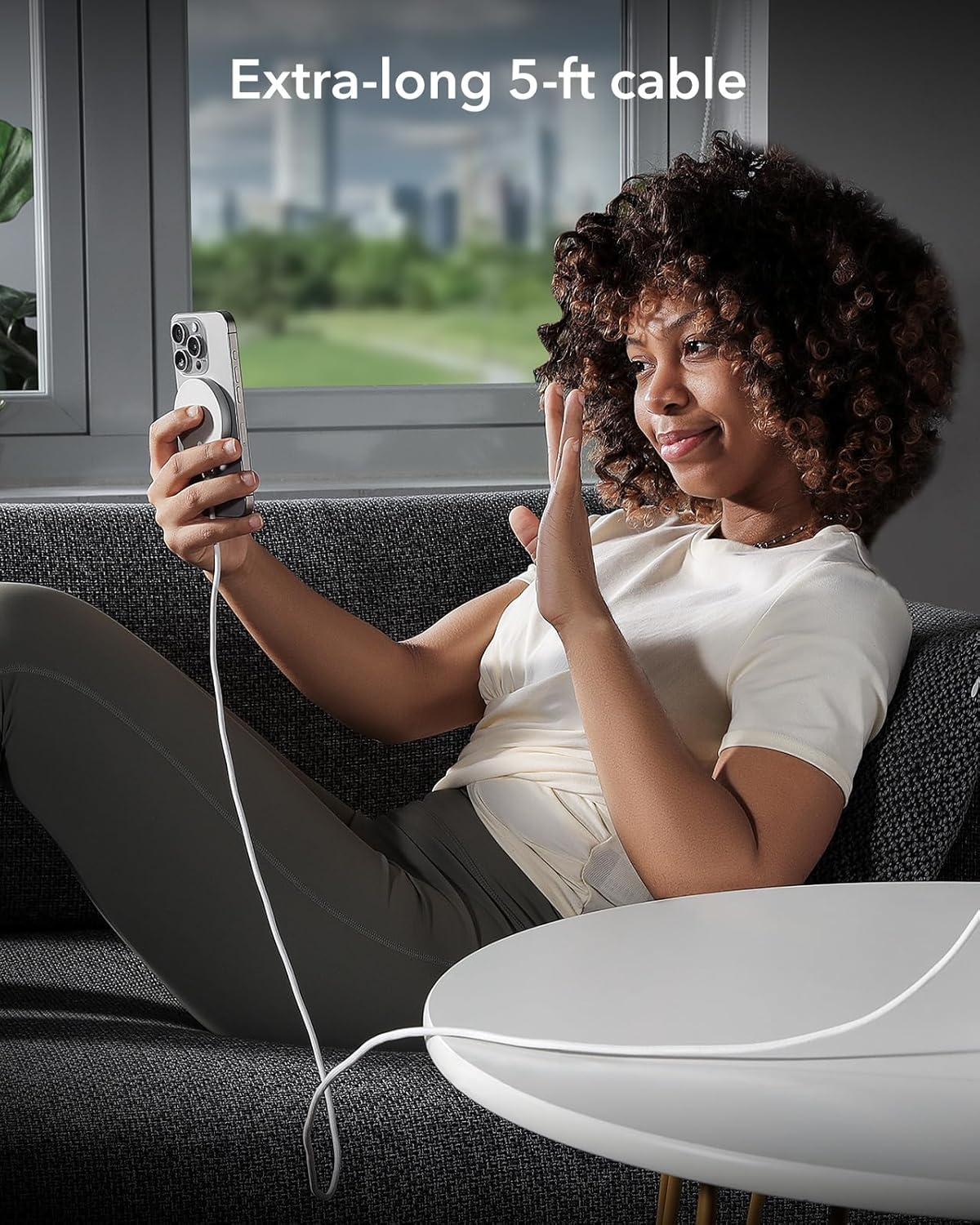 ESR Halolock Wireless Charger, 15W Magsafe Charger, Wireless Charging Pad for Iphone 17/16/15/14/13/12 Series, Airpods 4/3/Pro/Pro 2, Google Pixel 10, Silver image number 4