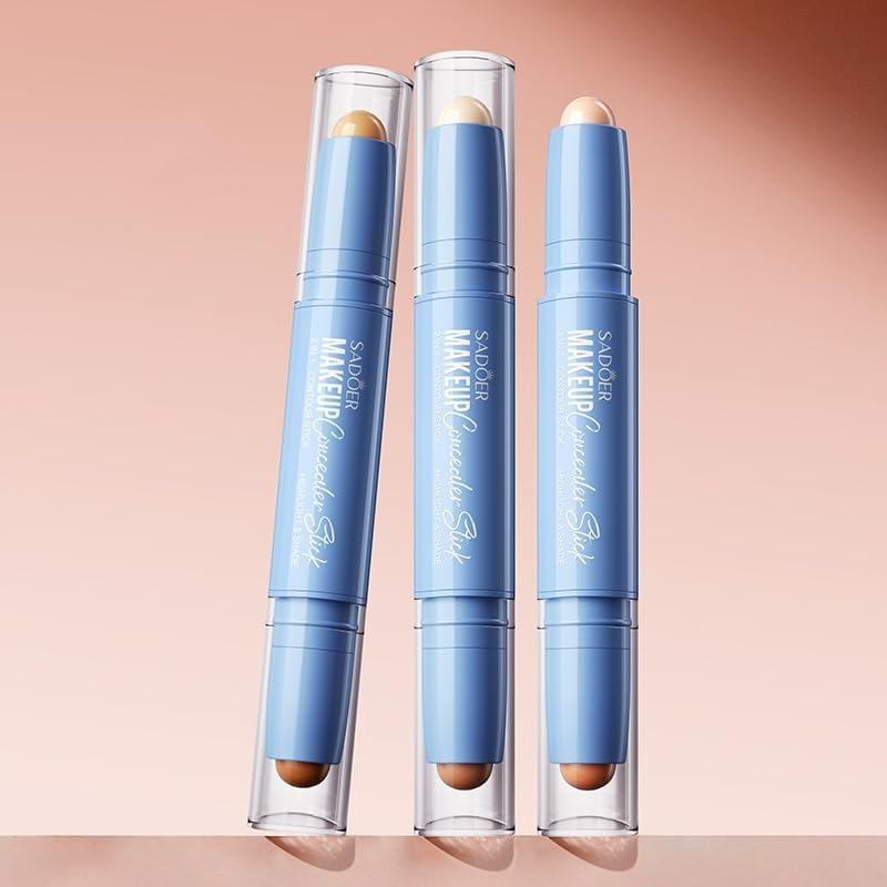 Dual-Ended Contour Stick, 2-In-1 Highlighting and Shadow Makeup, Set of Three Colors image number 6