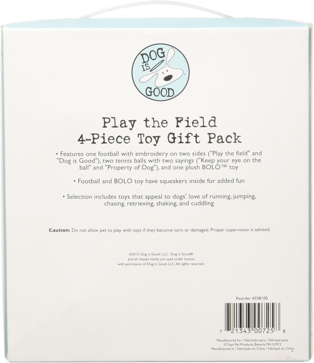 Dog Is Good 4-Piece Dog Toy Gift Box &ndash; Play the Field Plush Toys Great for Games of Fetch to Exercise Your Dog image number 6