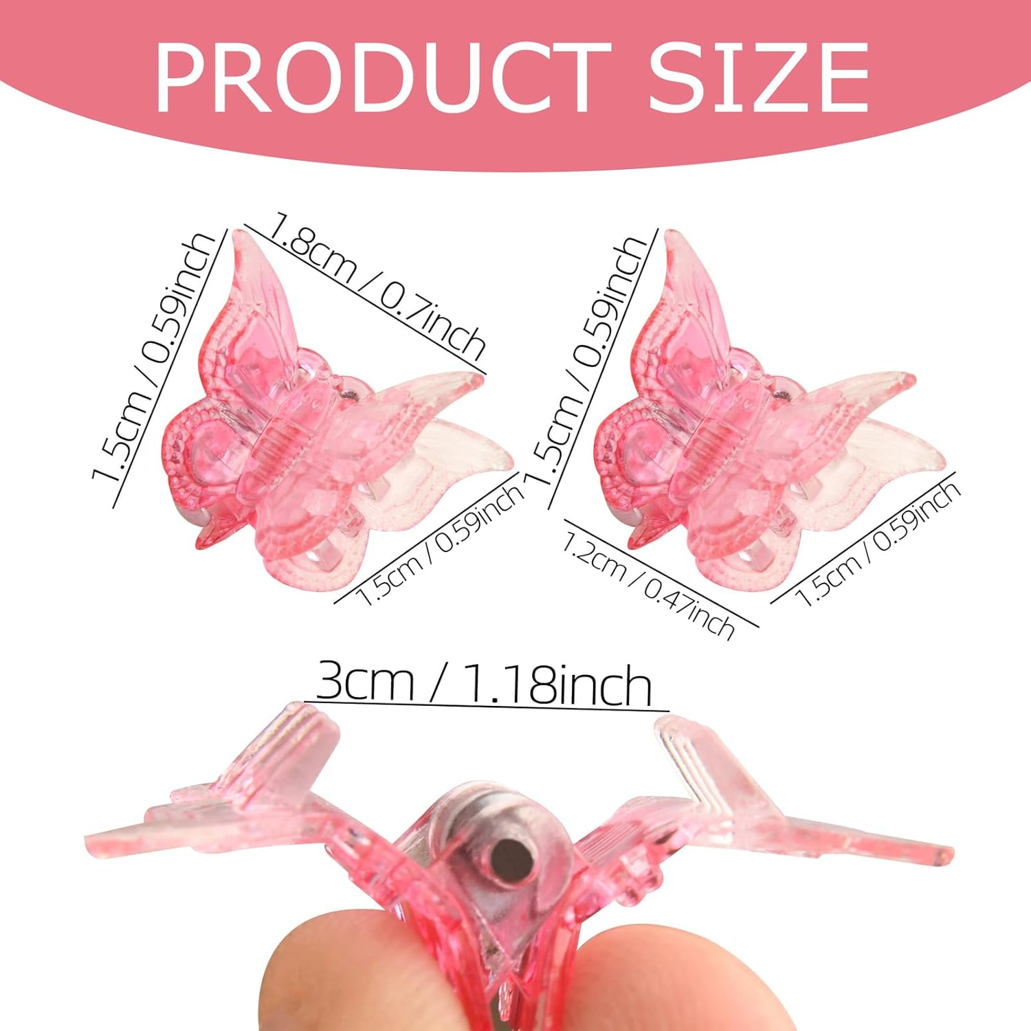 DHWEKU 30 Pieces Butterfly Hair Clips, Mini Butterfly Hair Clips for Girls, Butterfly Hair Clips, Small Butterfly Hair Clips for Women and Girls (Multicolor) image number 3