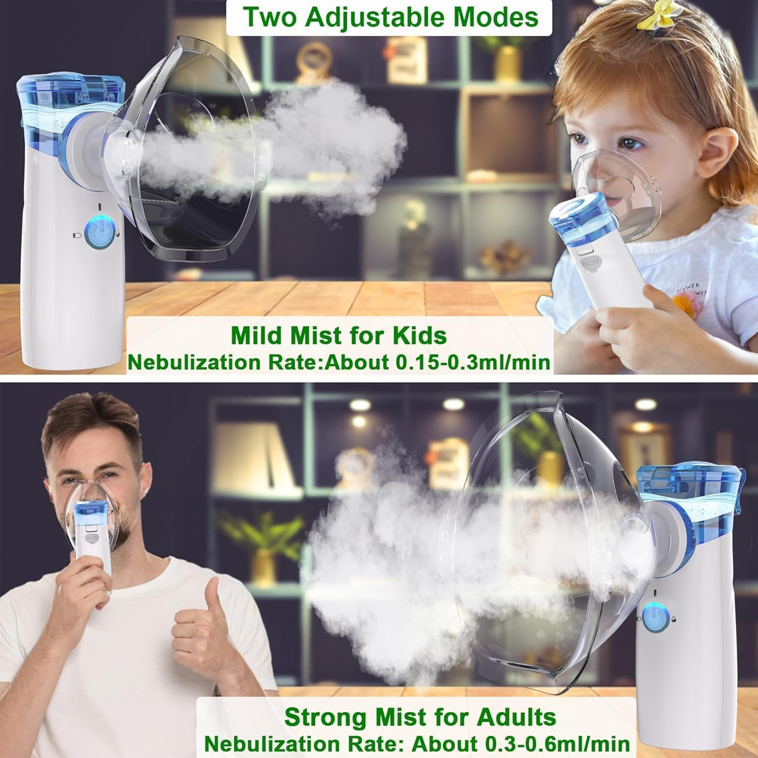 Nebulizer, Nebulizer Machine for Adults, Portable Nebulizer for Kids, Rechargeable Nebulizer with Adjustable Nebulization Rate, FSA HSA Nebulizer Home image number 5