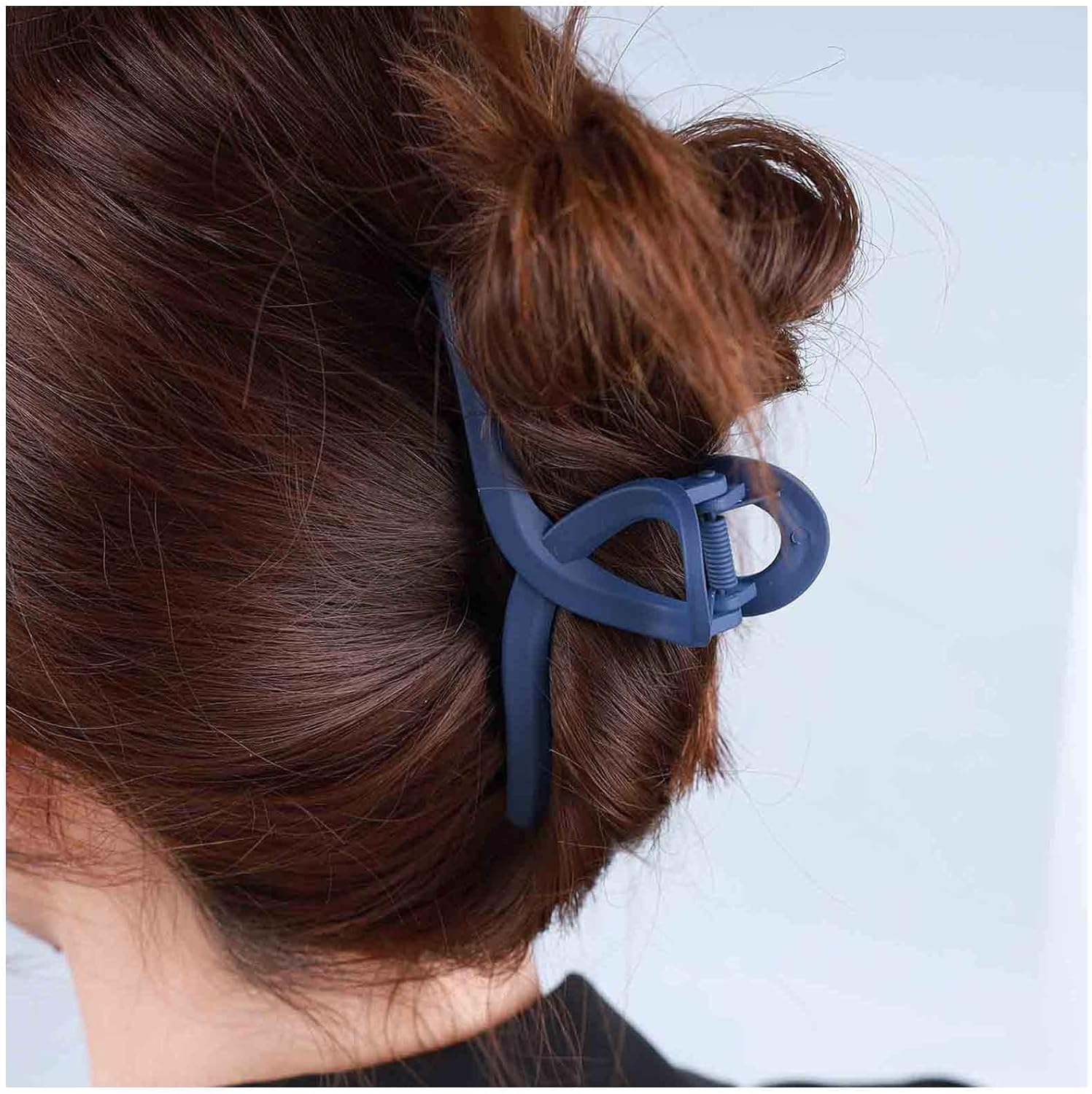 Yheakne Vintage Acrylic Hair Claw Clip Plastic Hair Claw Clip Plain Hair Holder Clips Jelly Pine Hair Clip French Hair Catch Barrette Decorative Hair Accessories for Women and Girls (Pink)