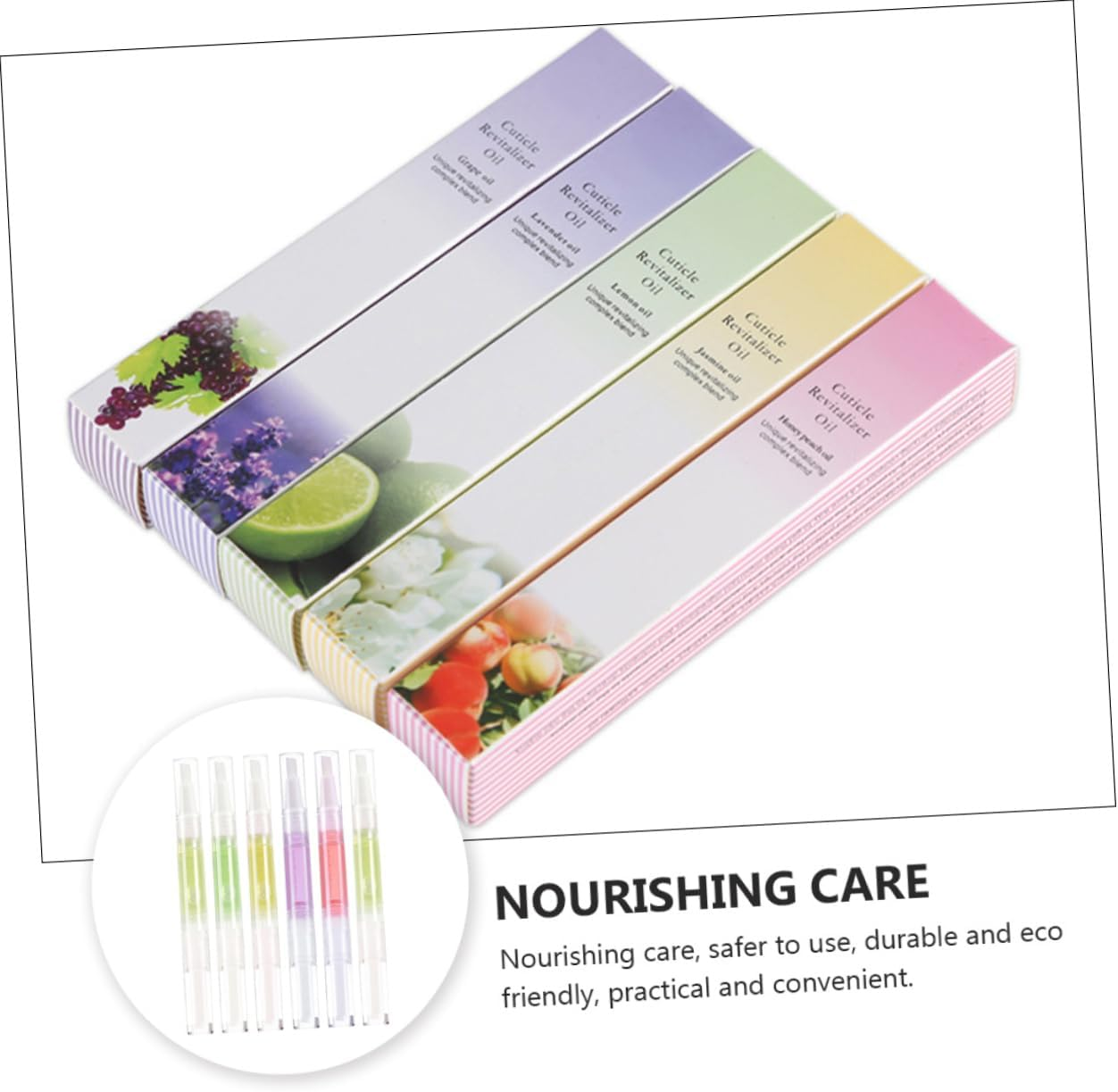 FOYTOKI 6Pcs Nail Growth Serum Pen Organic Nail Serum Cuticle Oil Pen for Gentle Care image number 4