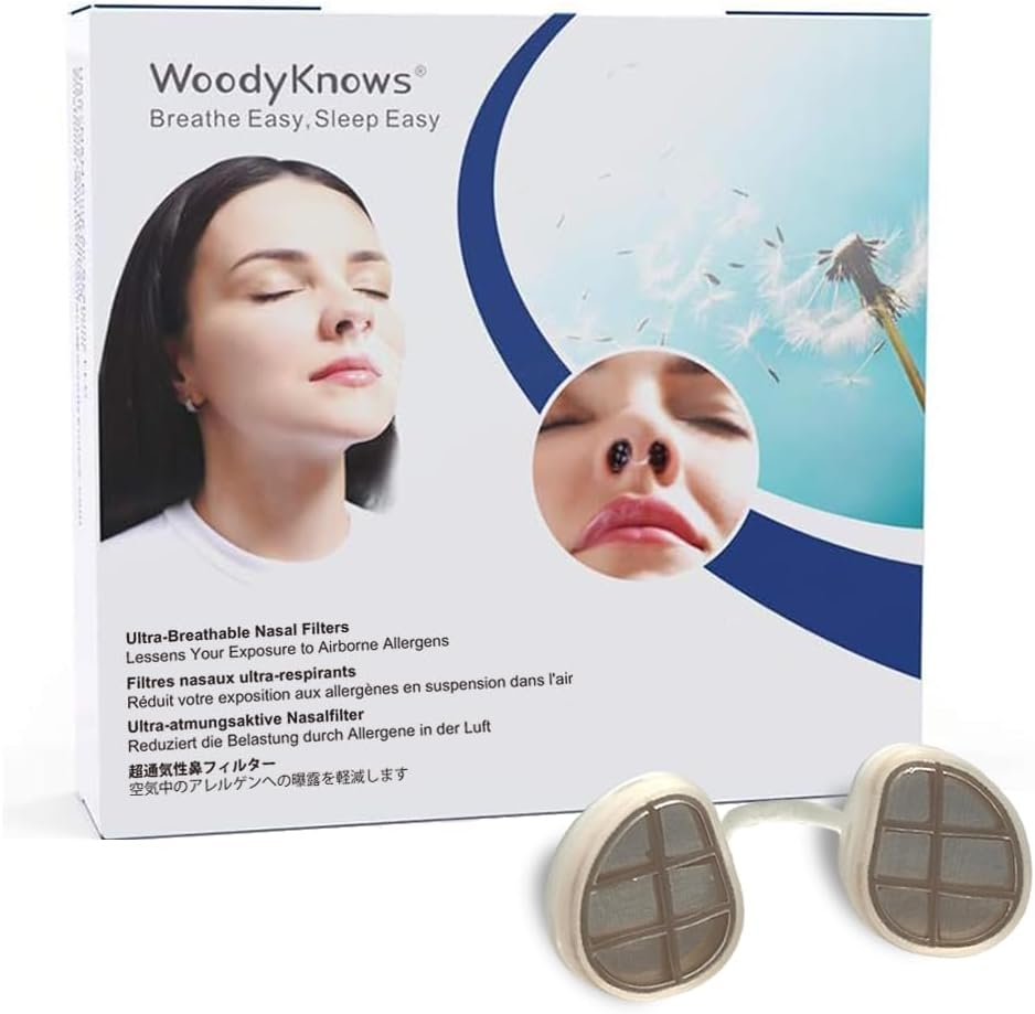 Replacement Filters of Woodyknows Ultra-Breathable Nasal Filters (Replacement Filter-Round 24 Pairs, Small)