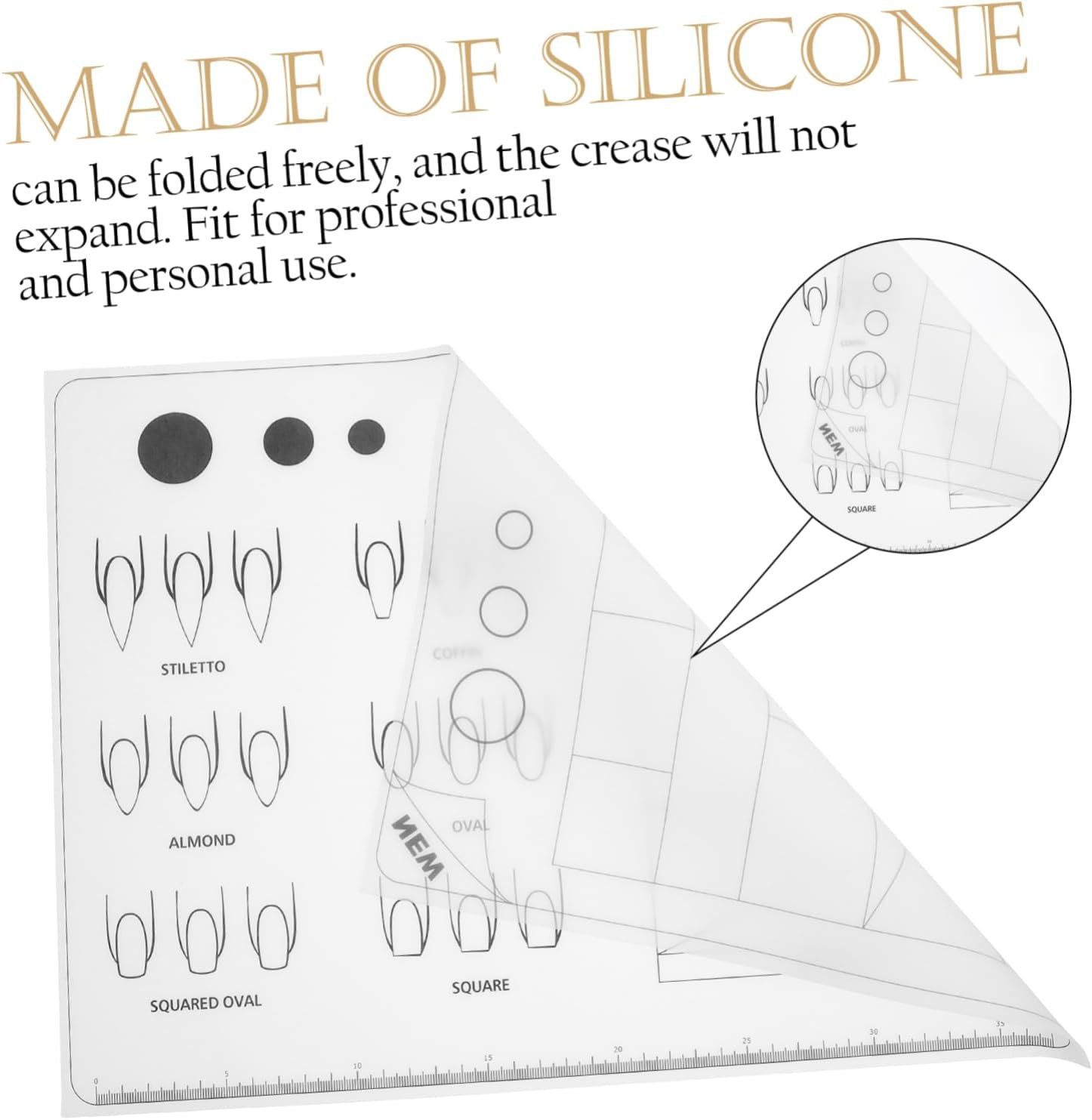 HEATSHAKING Acrylic Manicure Mat Silicone for Hand Cushion French Tip Nails Absorbent Mats for Girlsfriends image number 3