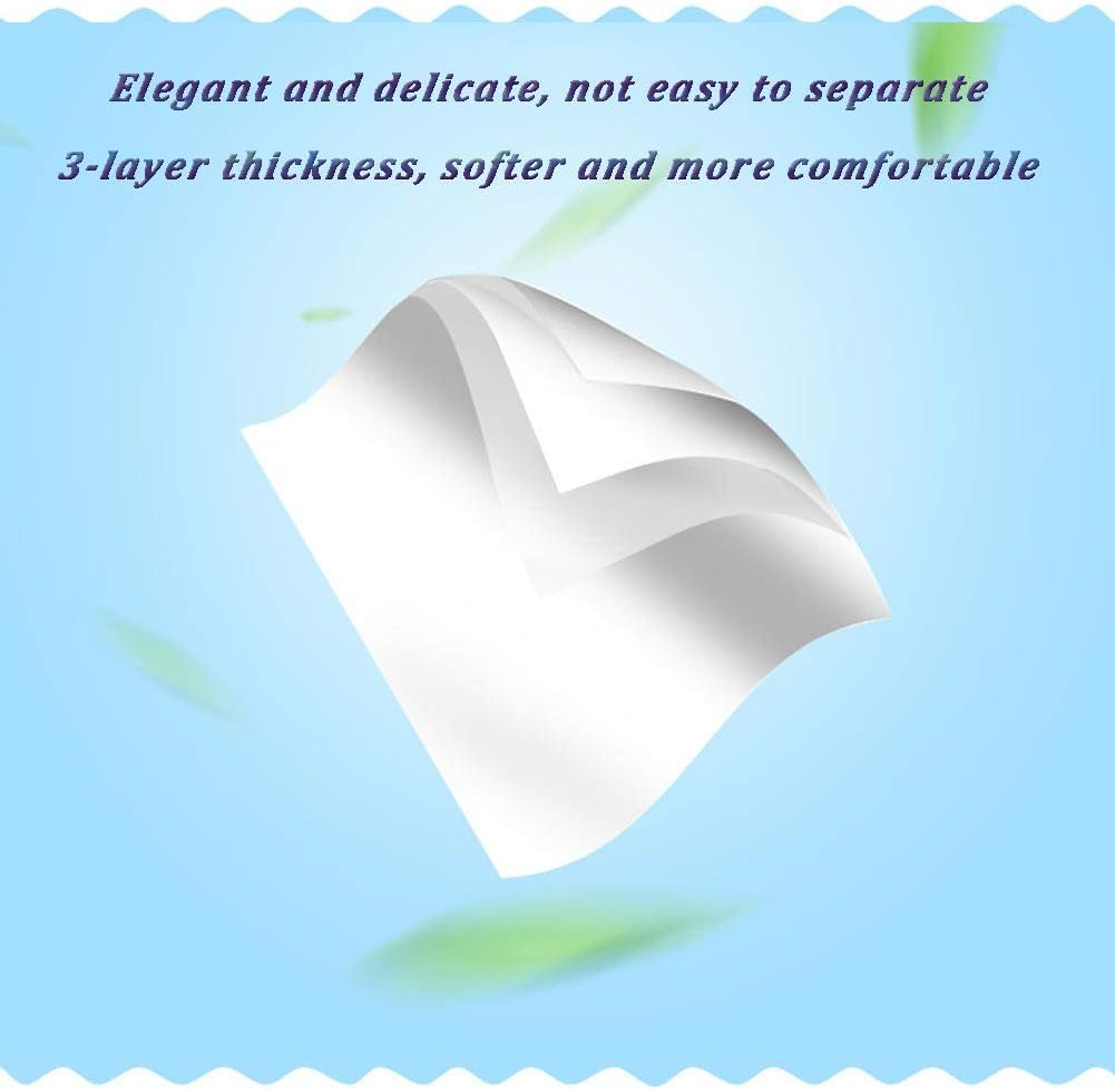 Car Tissue Refill, Disposable Facial Tissues, Disposable Face Towel, Facial Tissues Travel Size Pack for Car or Purse, 12 Packets, 360 Sheets, Soft and Comfortable