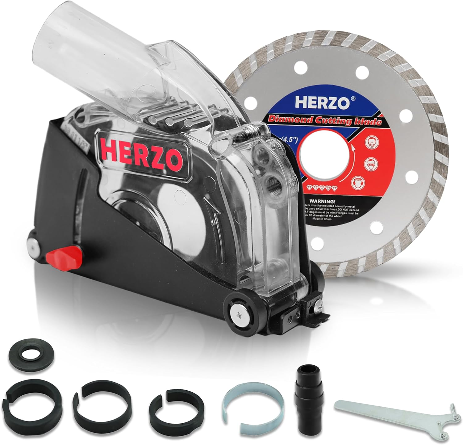 HERZO Dust Extraction Cutting Guard for 115/125Mm Angle Grinder image number 4