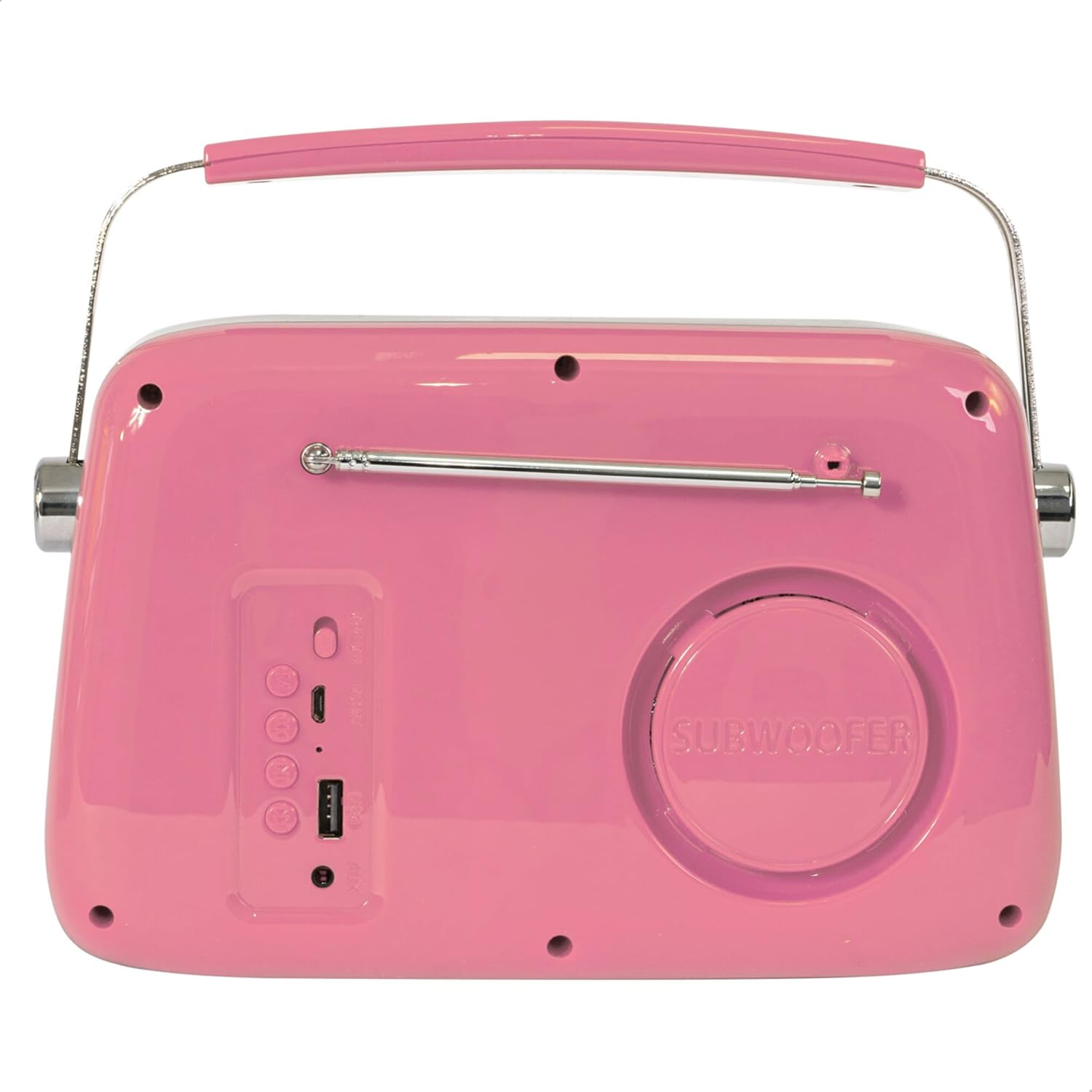 Madison - FREESOUND-VR40P - 30W Vintage Long Life Battery Radio with Bluetooth, USB and FM - Pink image number 5