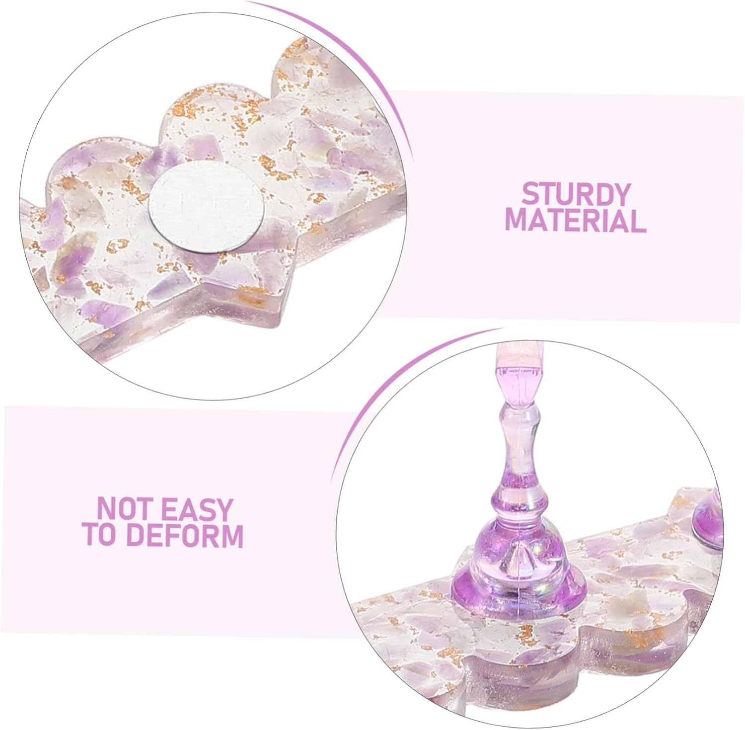 CALLARON Iridescent Nail Practice Tips Holder for Beginners Lightweight Portable Fake Nail Display Stand for DIY Art Enhance Skills with Realistic Feel Suitable for Home and Teaching Use image number 4