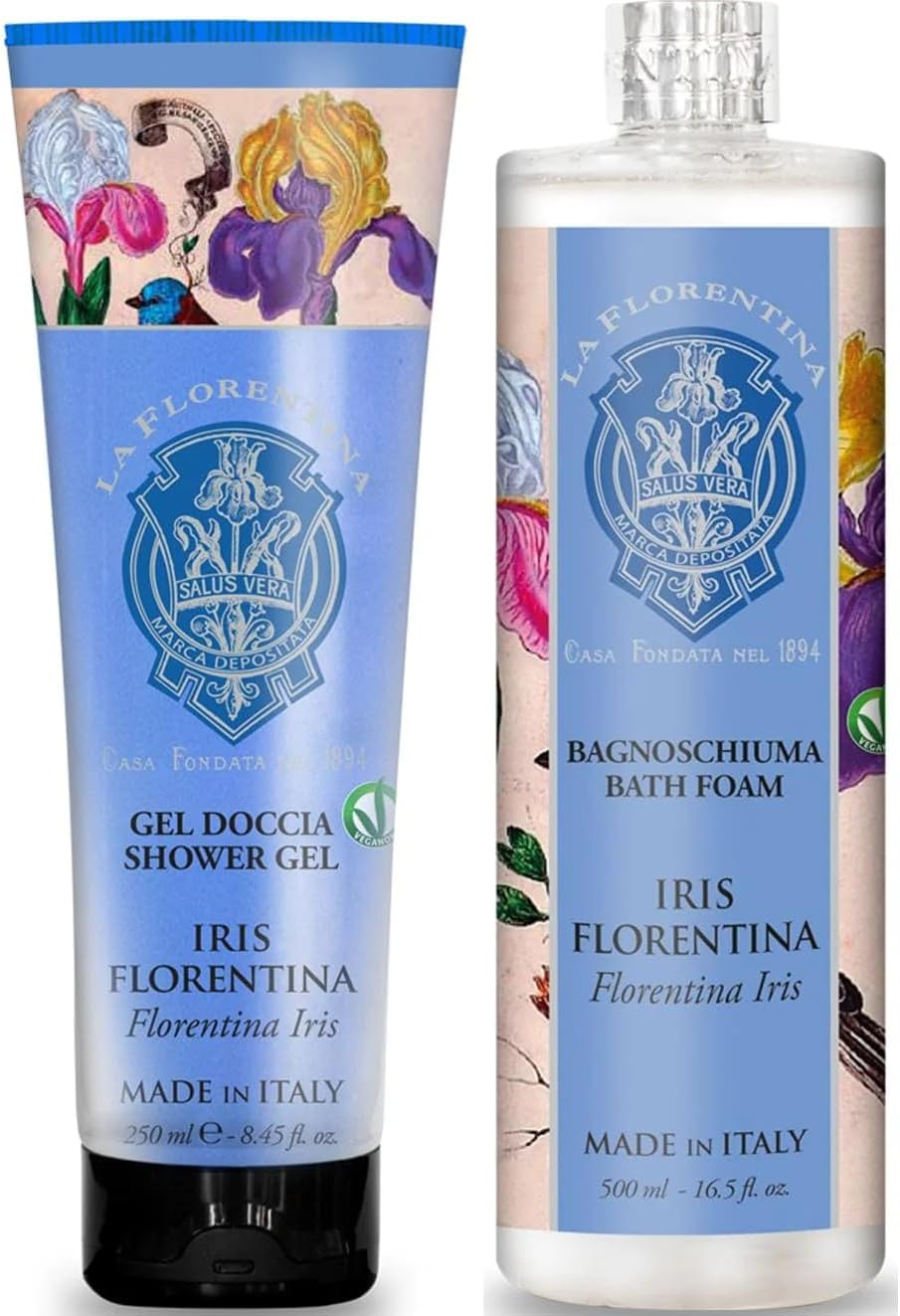 La Florentina Iris Bath Foam & Shower Gel Set image number 2