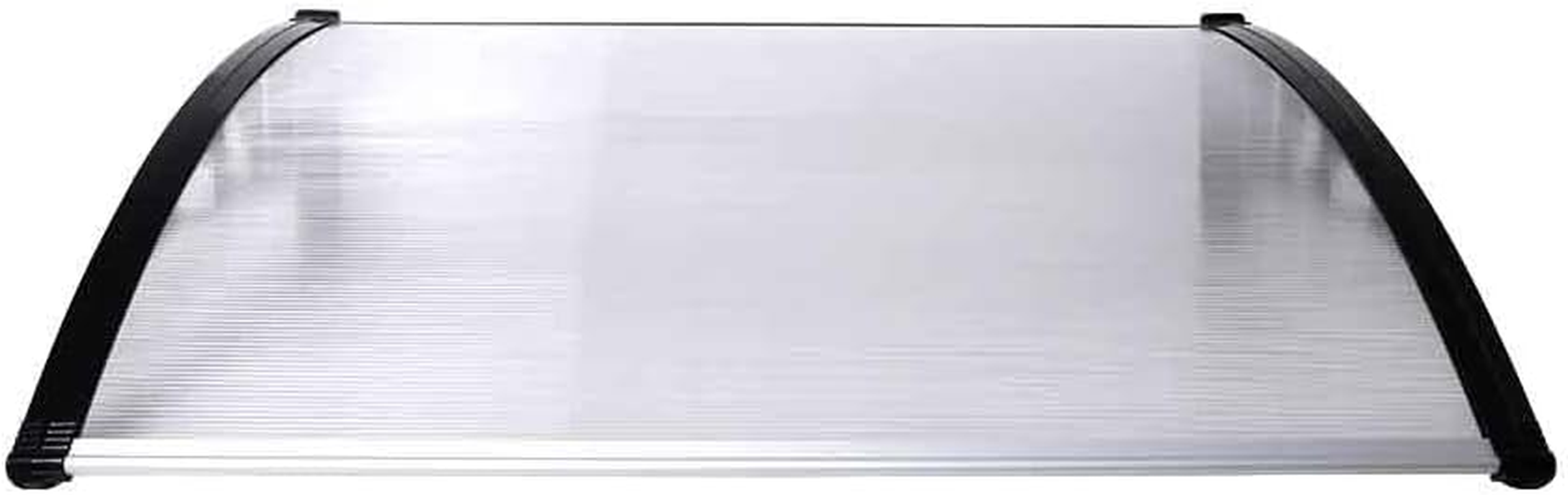 Mountview Window Door Awning Canopy Transparent PC Panel with Black Bracket Outdoor Door Canopy Sun Shade Shelter, Patio Terrace Garden Baconly Porch Shield Rain Snow Eaves Cover Protector,1Mx2M DIY
