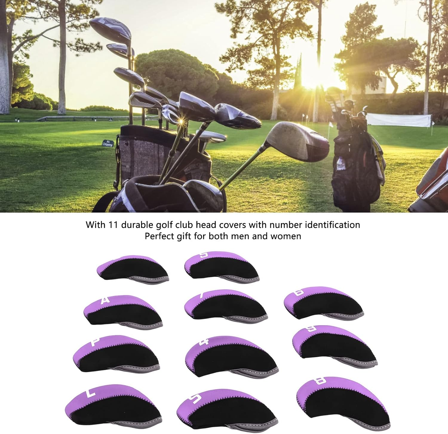 Golf Club Cover Set, Golf Iron Cover Beautiful in Appearance for Traveling image number 5