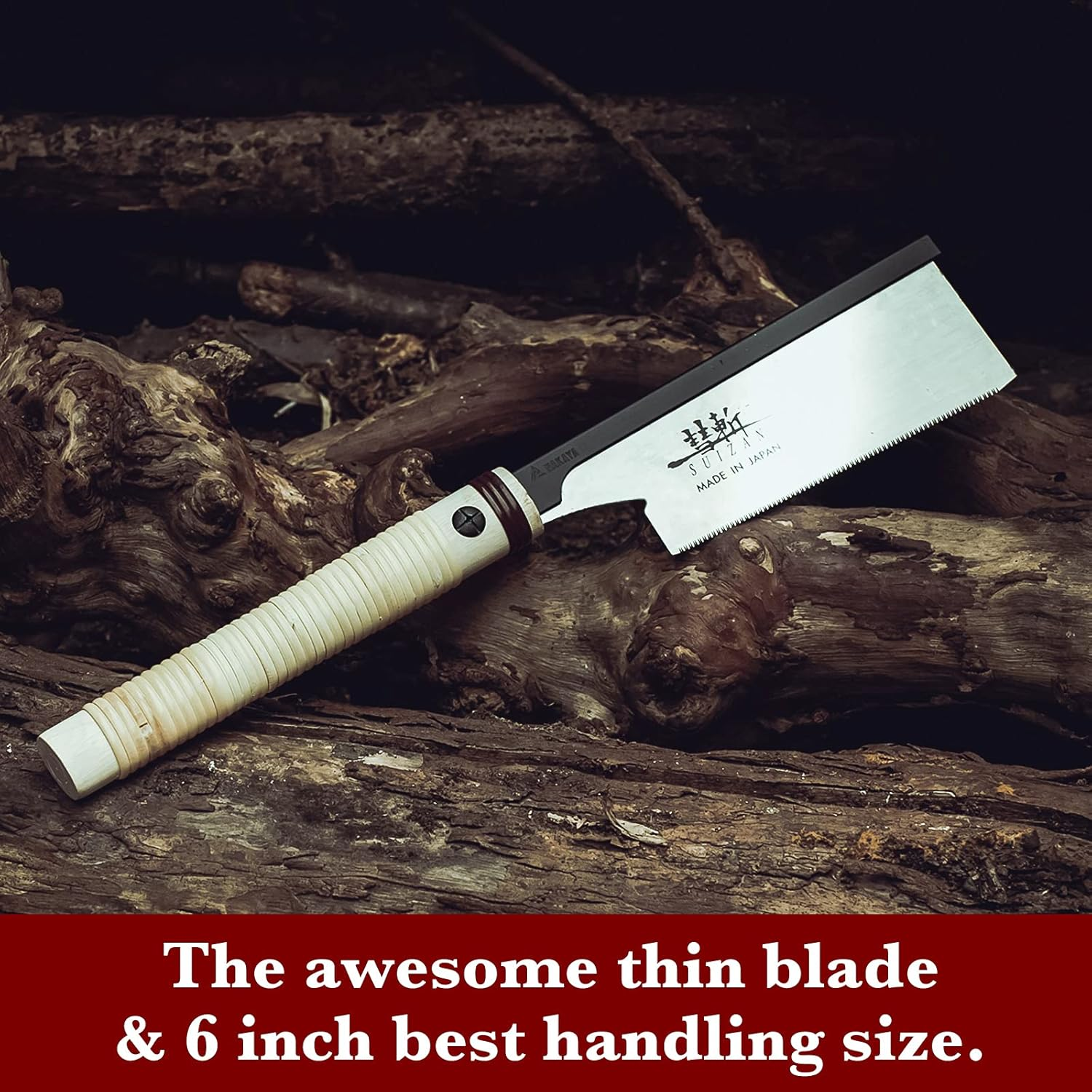 SUIZAN Dozuki Dovetail Saw 150Mm Crosscut - Professional Japanese Pullsaw Handsaw Woodworking Tools image number 6