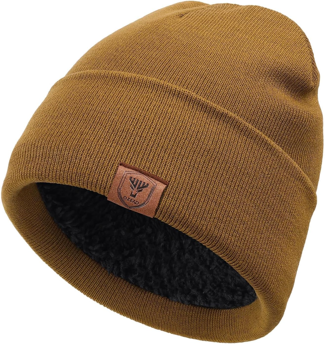 OZERO Winter Beanie Hat Warm Knit Skull Cap Thermal Thick Polar Fleece Snow Cap for Men and Women